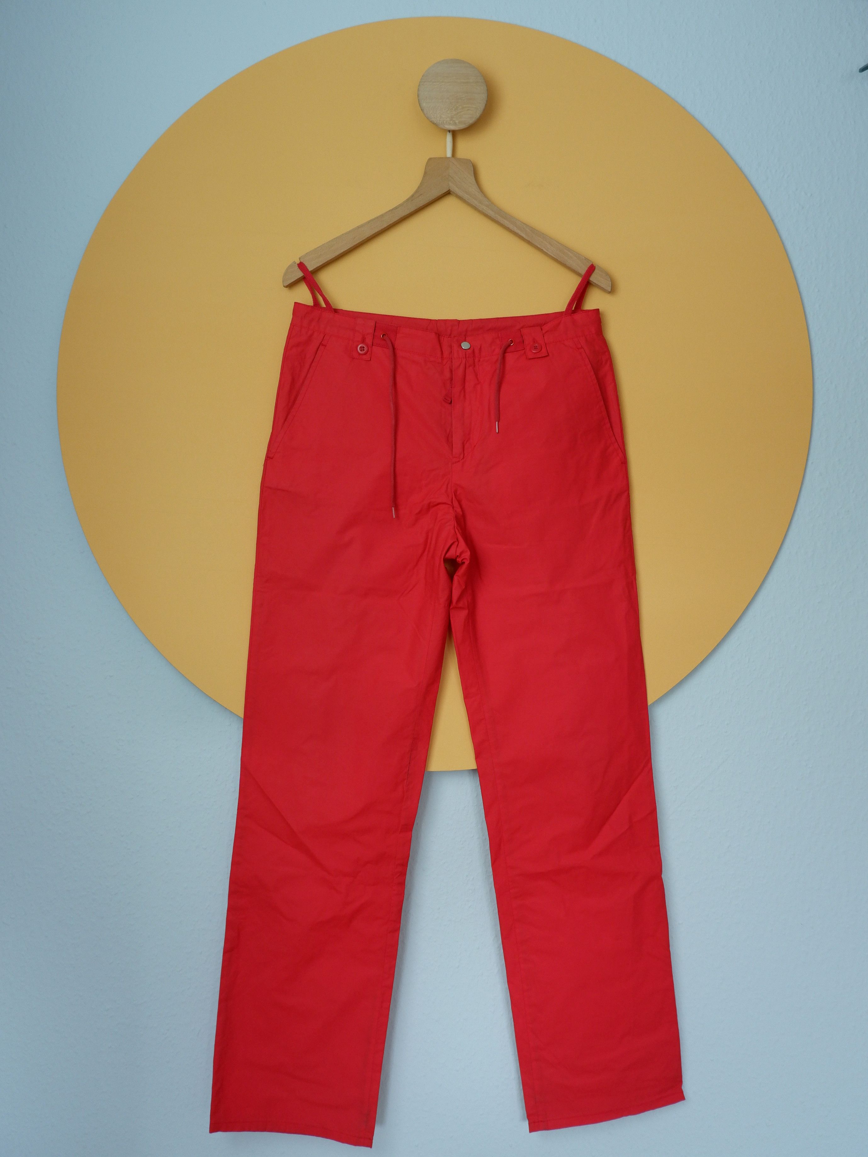 image of Vintage Helmut Lang Red Nylon Pants, Men's (Size 30)