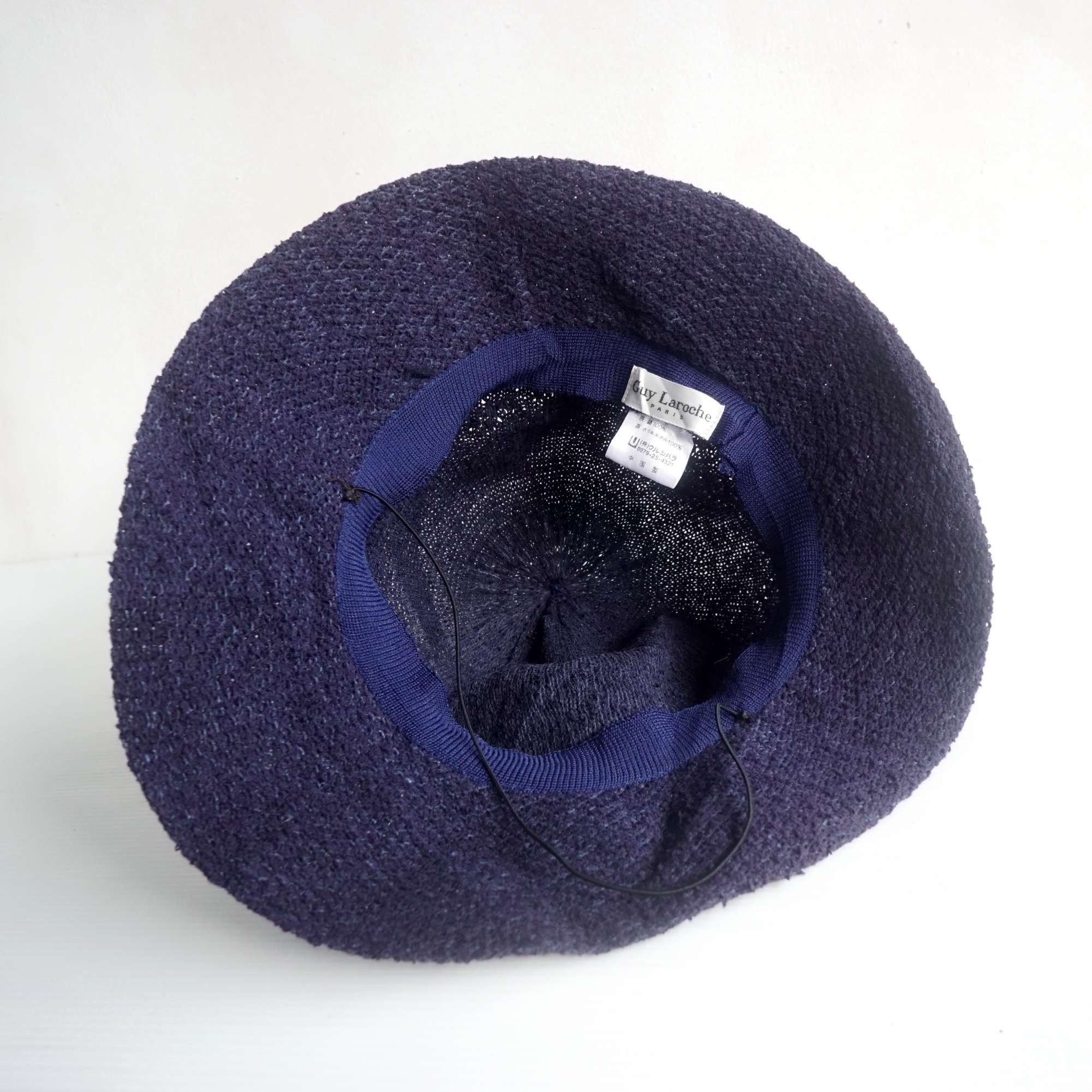 Guy Laroche GUY LAROCHE Navy Blue Bucket Hat Size ONE SIZE - 5 Thumbnail