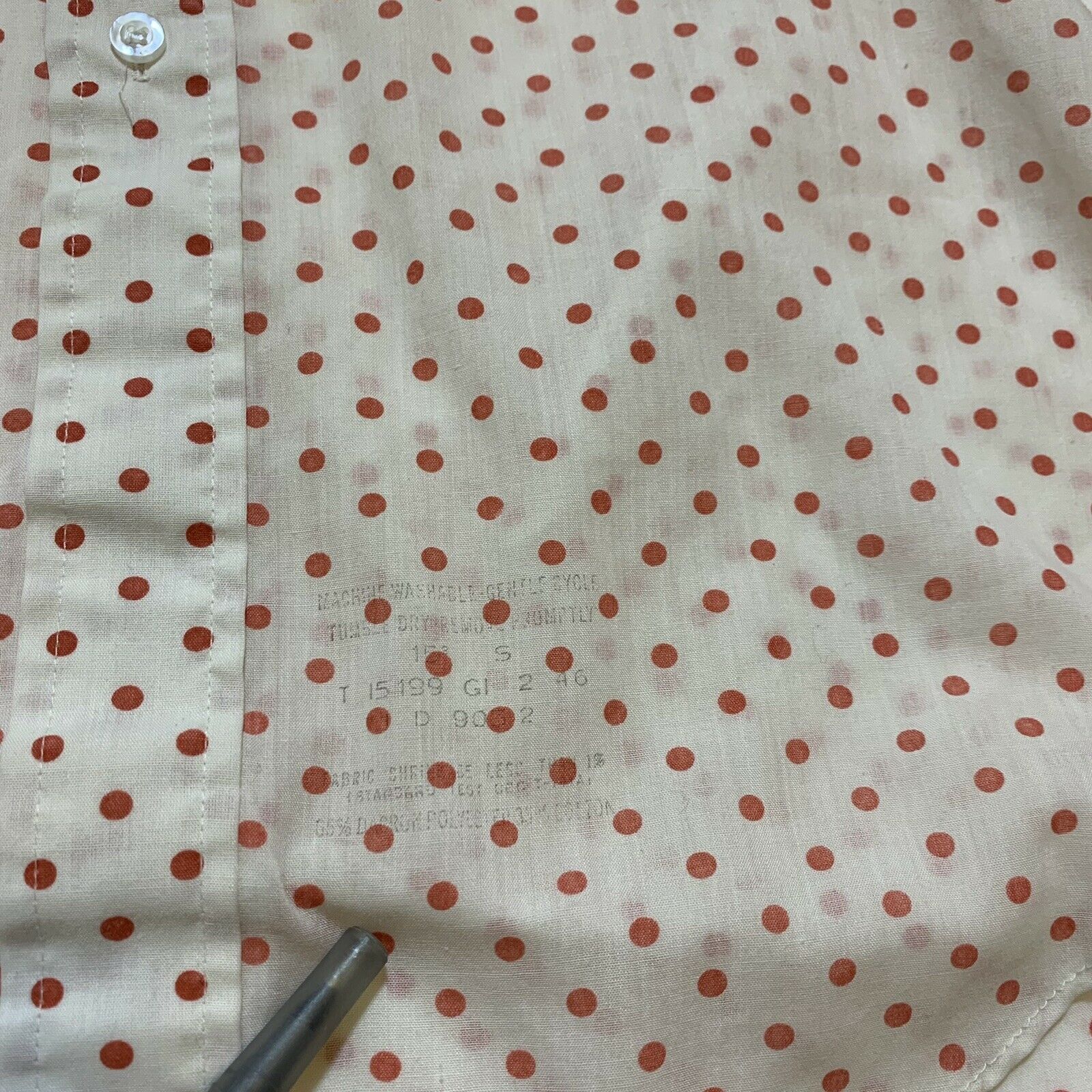 Van Heusen × Vintage Vintage 60s 70s Van Heusen 417 Vanopress Polka Dot Shirt Size US S / EU 44-46 / 1 - 5 Thumbnail