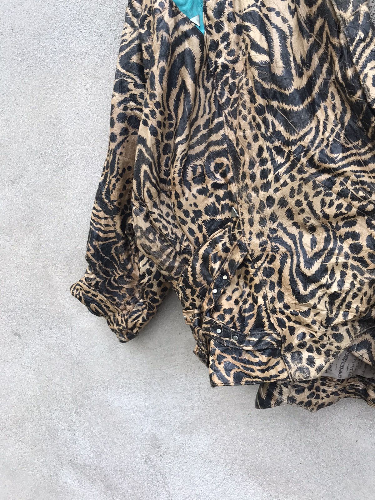 If Six Was Nine RARE PUNK STYLE LEOPARD PVC LEATHER JACKET SEDITONARIES Size US M / EU 48-50 / 2 - 12 Thumbnail
