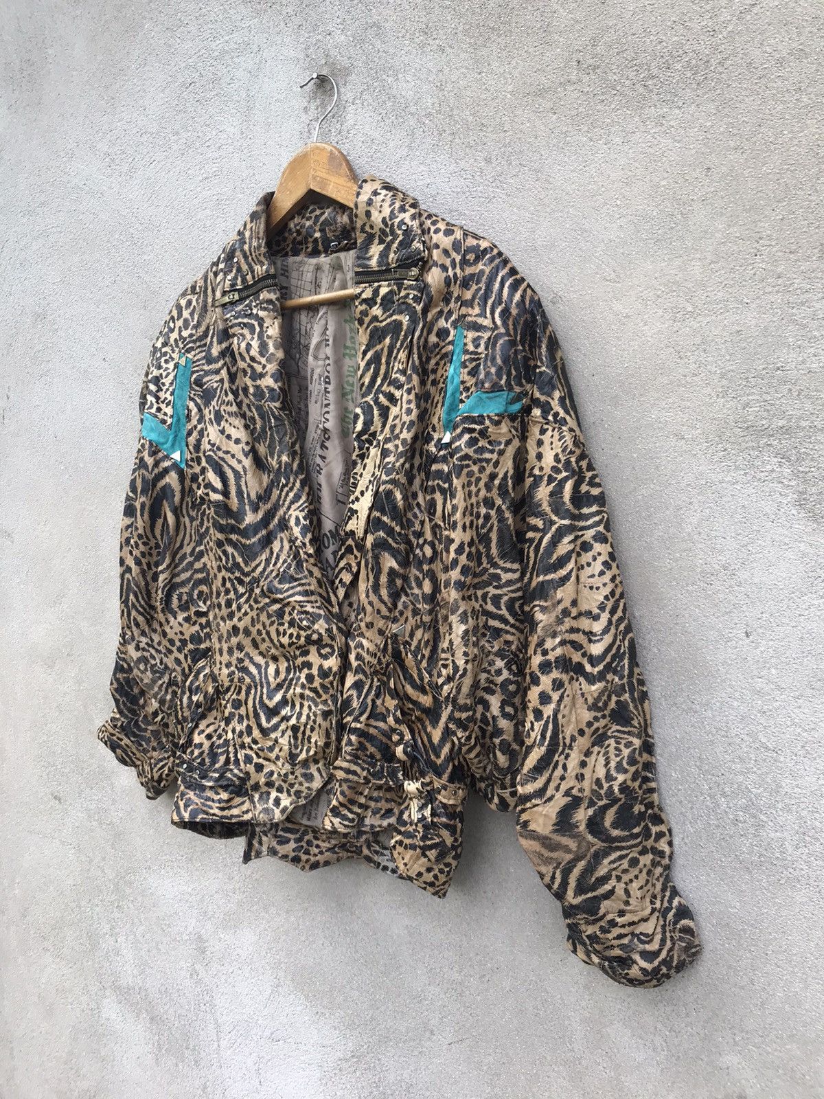 If Six Was Nine RARE PUNK STYLE LEOPARD PVC LEATHER JACKET SEDITONARIES Size US M / EU 48-50 / 2 - 3 Thumbnail