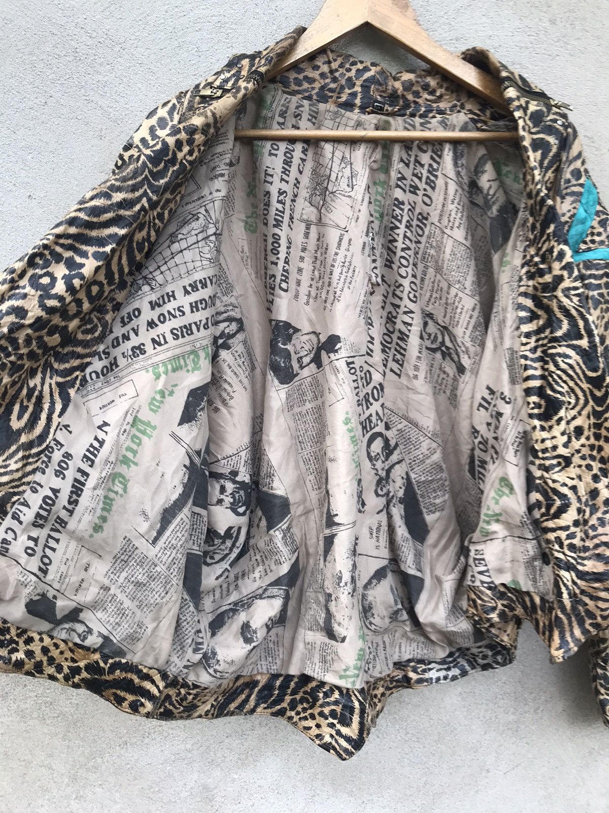 If Six Was Nine RARE PUNK STYLE LEOPARD PVC LEATHER JACKET SEDITONARIES Size US M / EU 48-50 / 2 - 13 Thumbnail