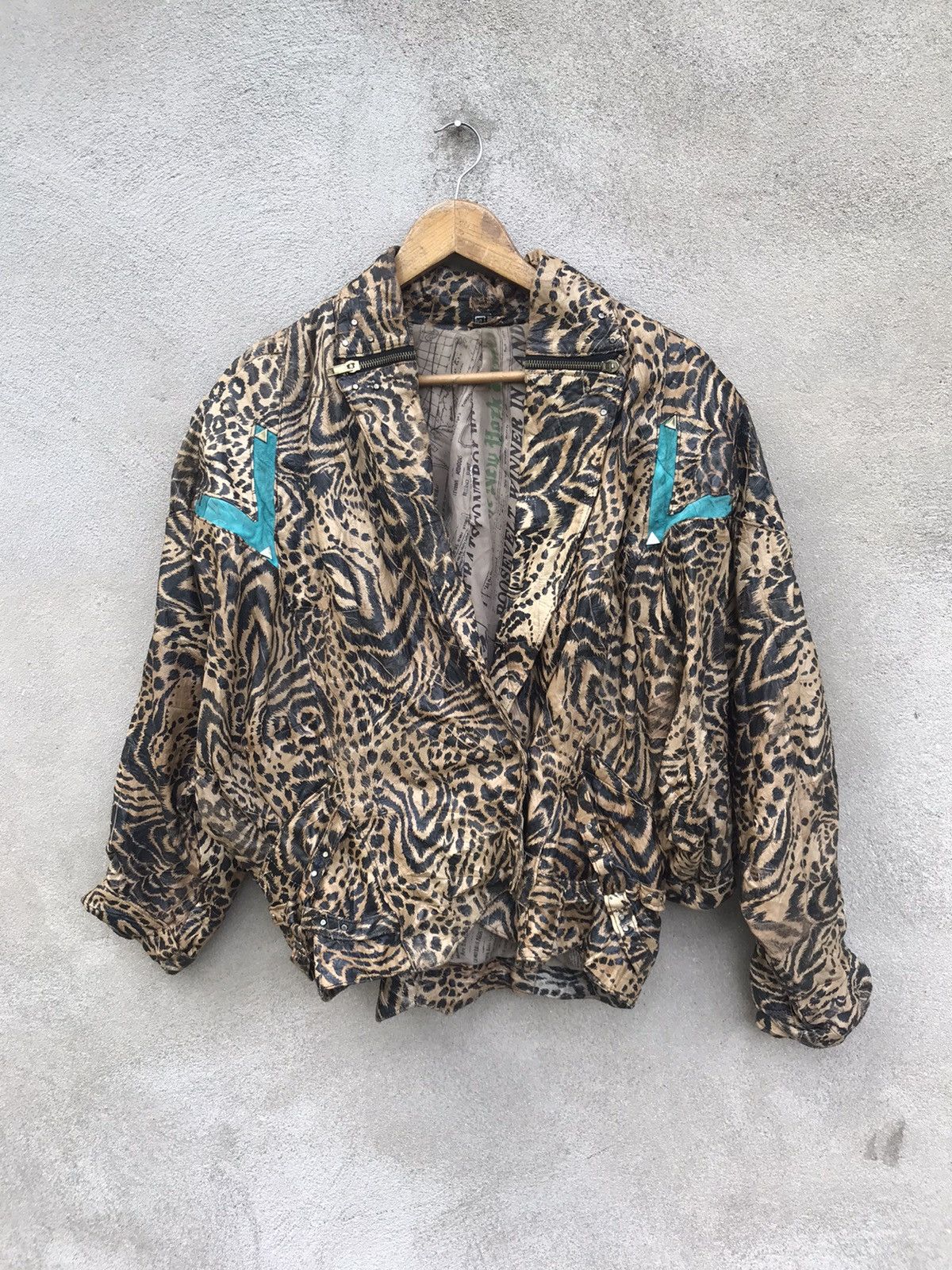If Six Was Nine RARE PUNK STYLE LEOPARD PVC LEATHER JACKET SEDITONARIES Size US M / EU 48-50 / 2 - 2 Thumbnail