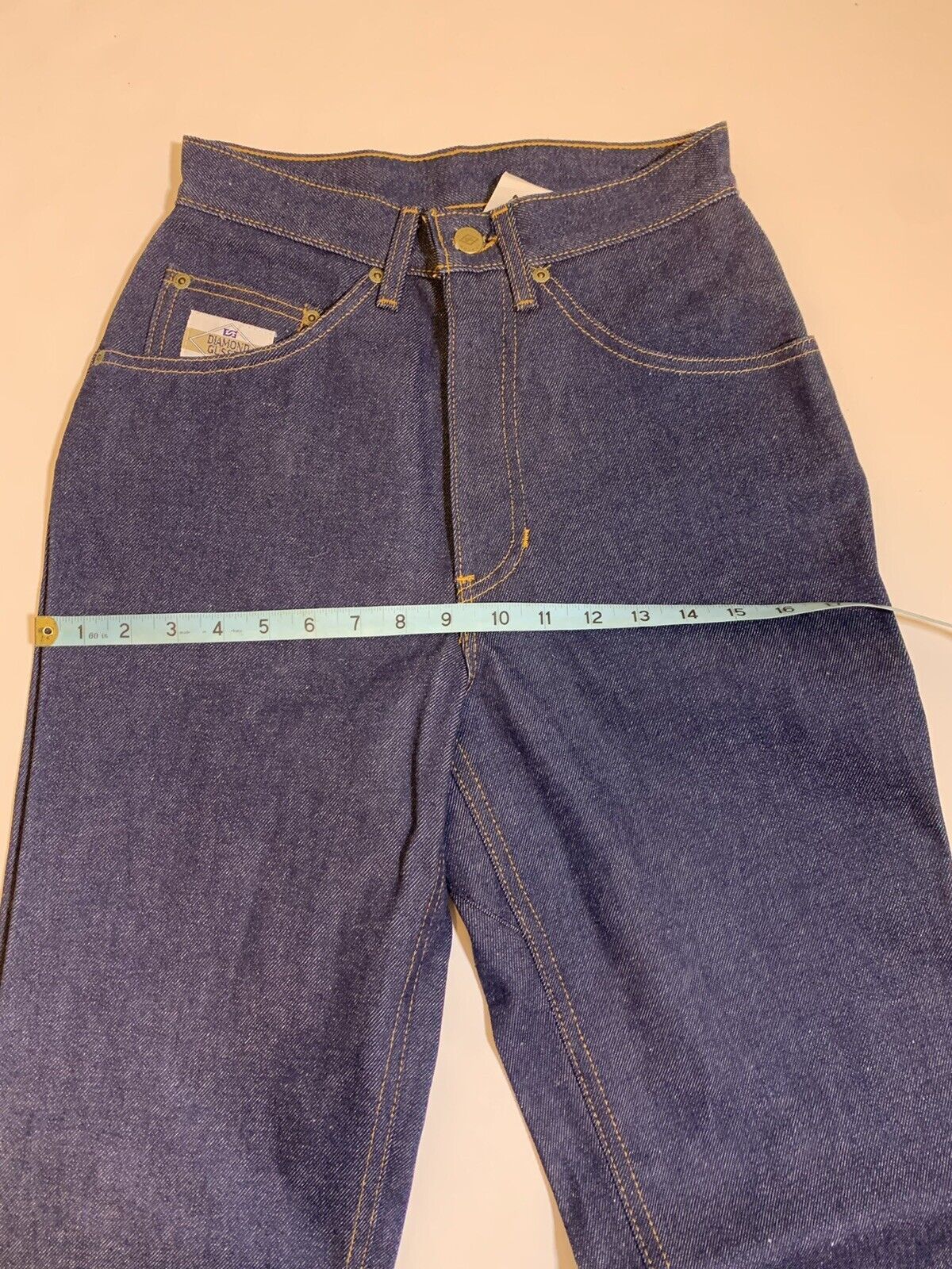 Vintage Diamond Gusset Motorcycle Raw Denim Rigid High Rise Jeans Size 25" / US 0 / IT 36 - 10 Thumbnail