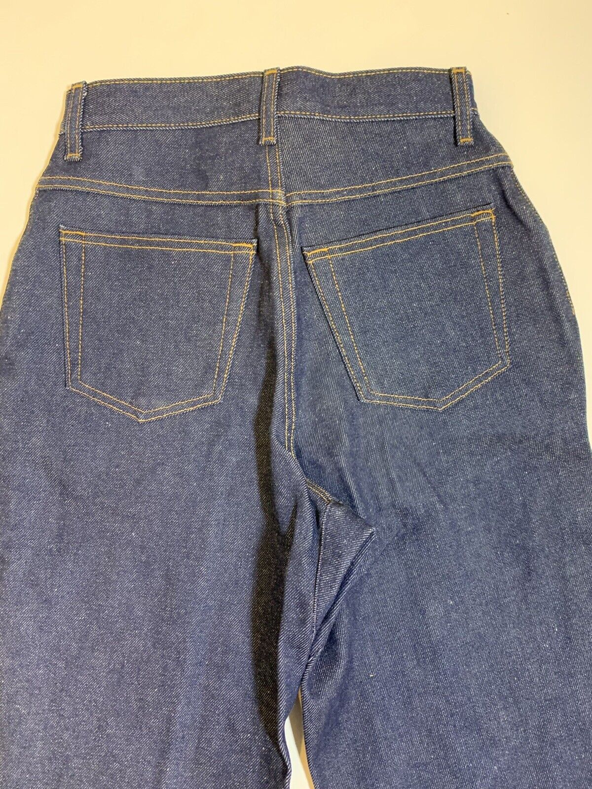 Vintage Diamond Gusset Motorcycle Raw Denim Rigid High Rise Jeans Size 25" / US 0 / IT 36 - 7 Thumbnail