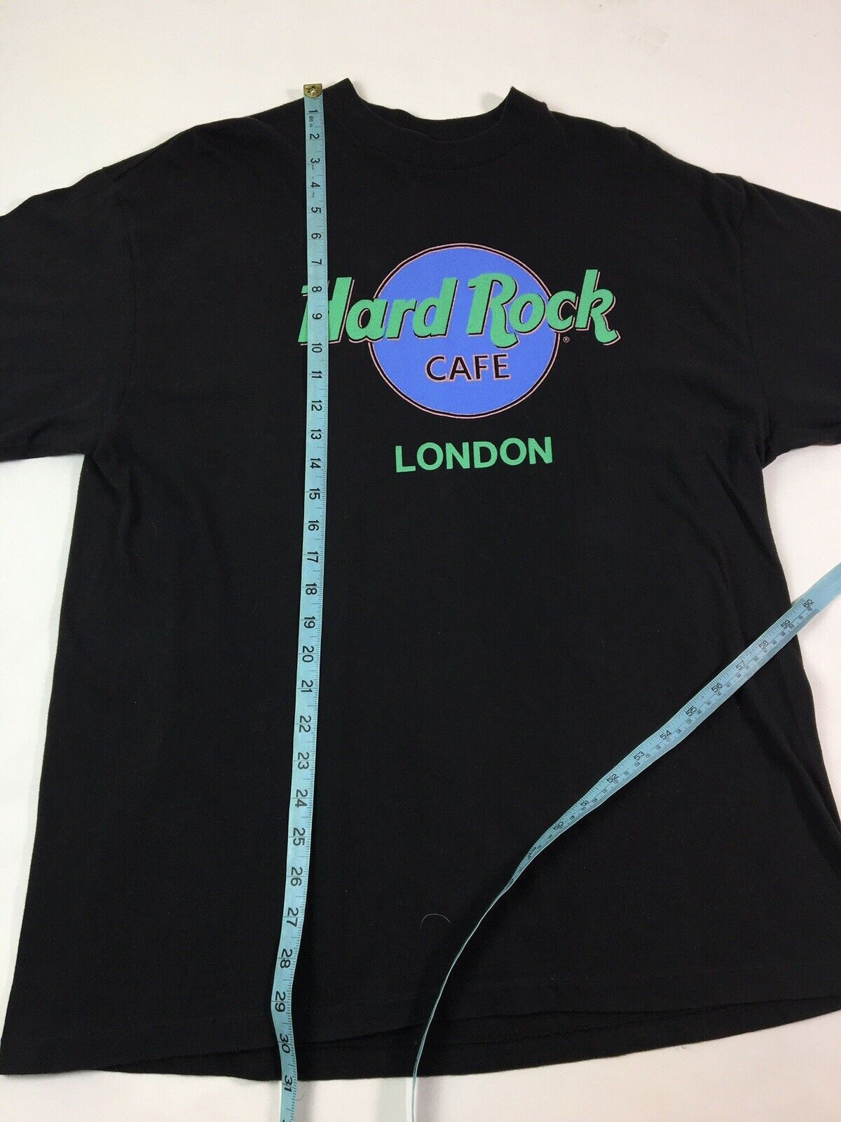 Hard Rock Cafe × Vintage Vintage 90s Hard Rock Cafe London Neon Single Stitch T-Shirt Size US L / EU 52-54 / 3 - 7 Thumbnail
