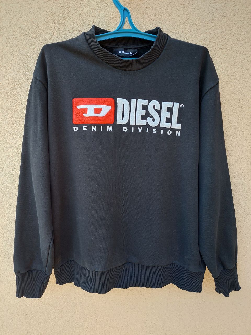 Pre-owned Diesel Denim Division Boxy Sweatshirt Big Logo In Black