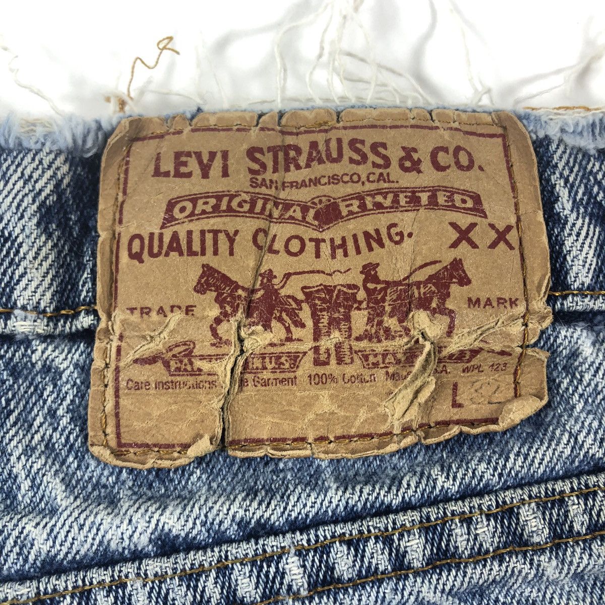 Levi's × Vintage Vintage 80s 90s Levi’s 506 XX Light Acid Wash Jean Shorts Size US 31 - 9 Thumbnail