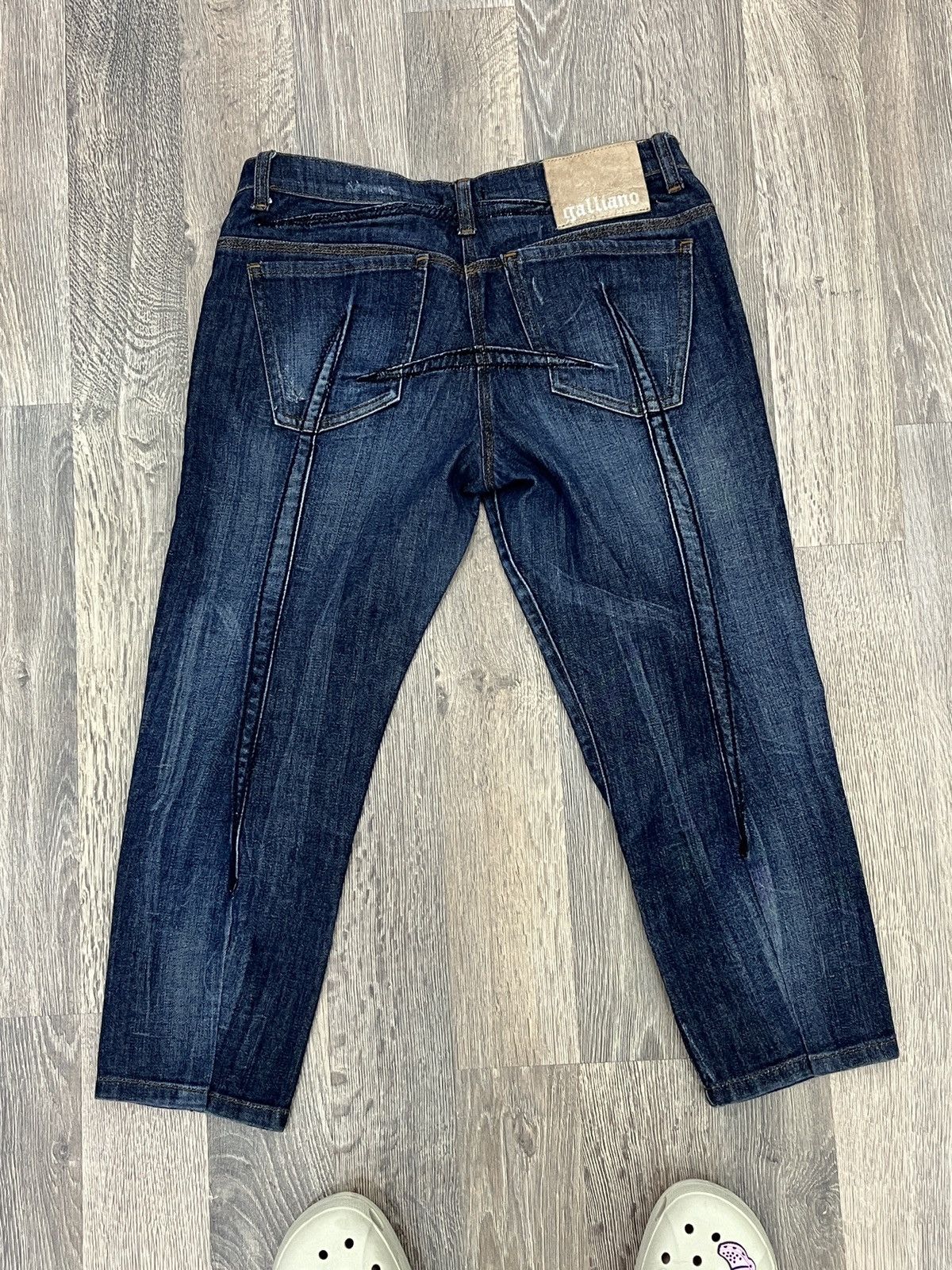 Galliano Vintage Woman’s John Galliano Cropped Denim Jeans Grailed