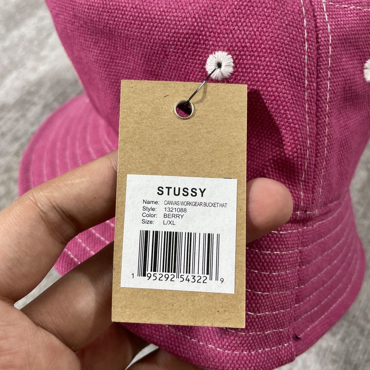 Stussy STUSSY CANVAS BUCKET HAT " WORKGEAR " Size ONE SIZE - 4 Thumbnail