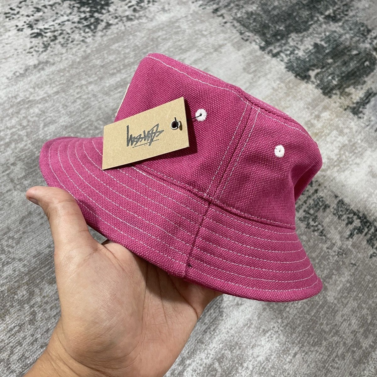 Stussy STUSSY CANVAS BUCKET HAT " WORKGEAR " Size ONE SIZE - 3 Thumbnail