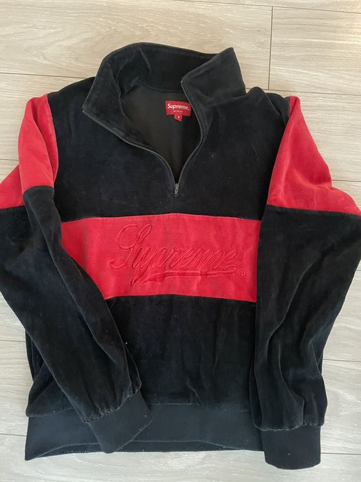 Supreme velour 2024 half zip pullover