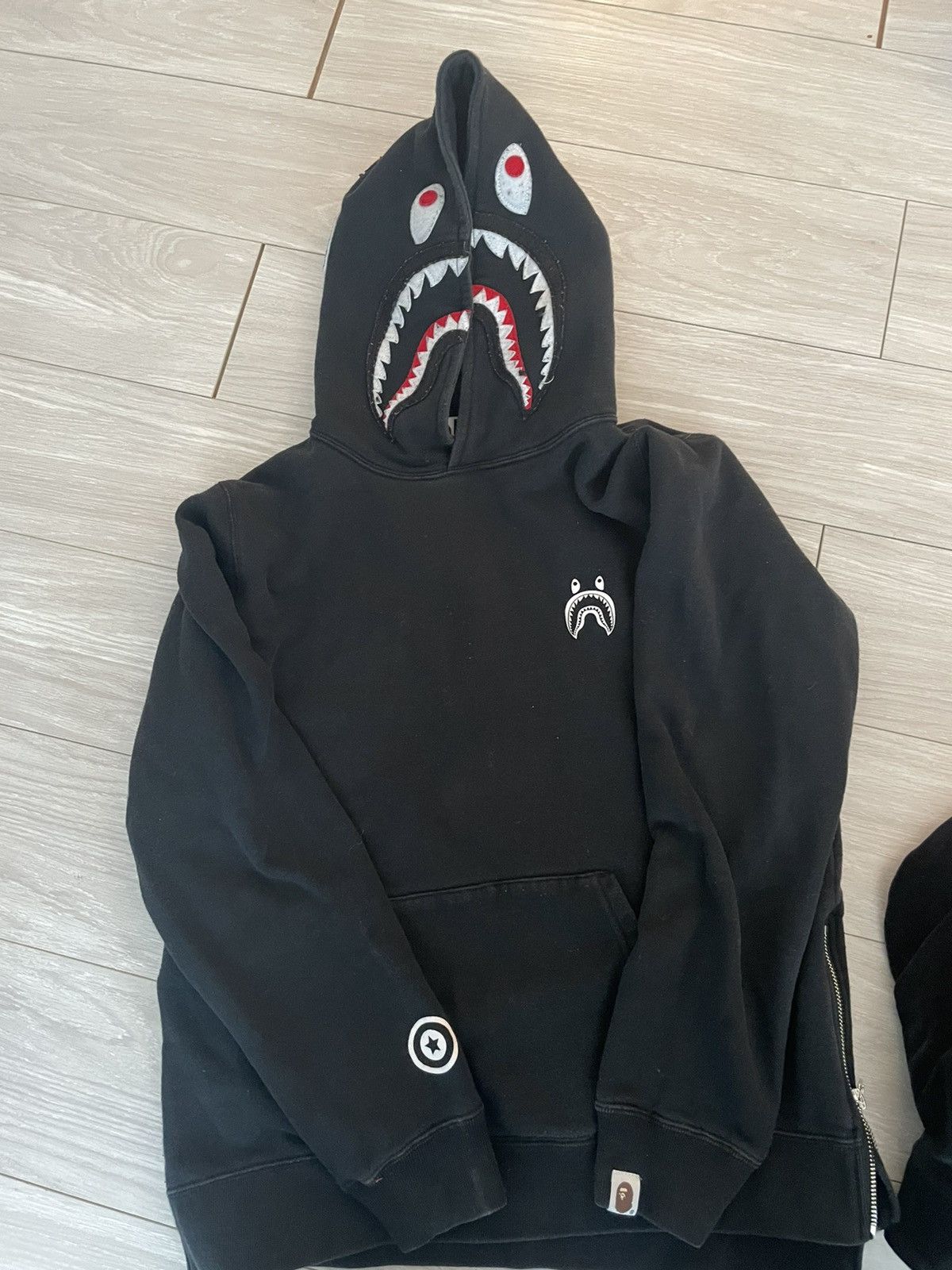 image of Bape Shark Pullover Hoodie in Black, Women's (Size Small)