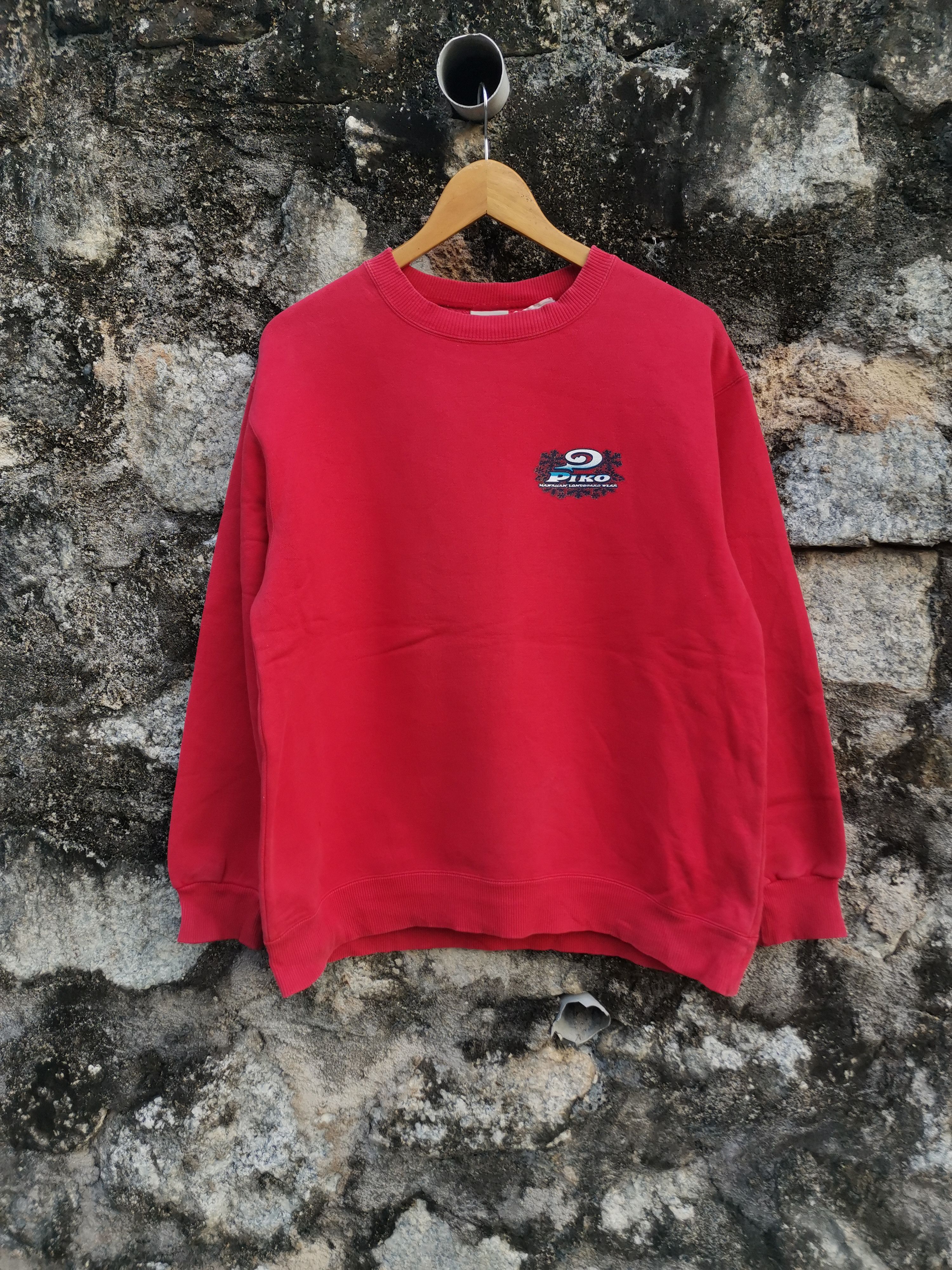 Vintage Vintage 90s Piko Hawaiian Longboard Wear Sweatshirt Size US L / EU 52-54 / 3 - 3 Thumbnail
