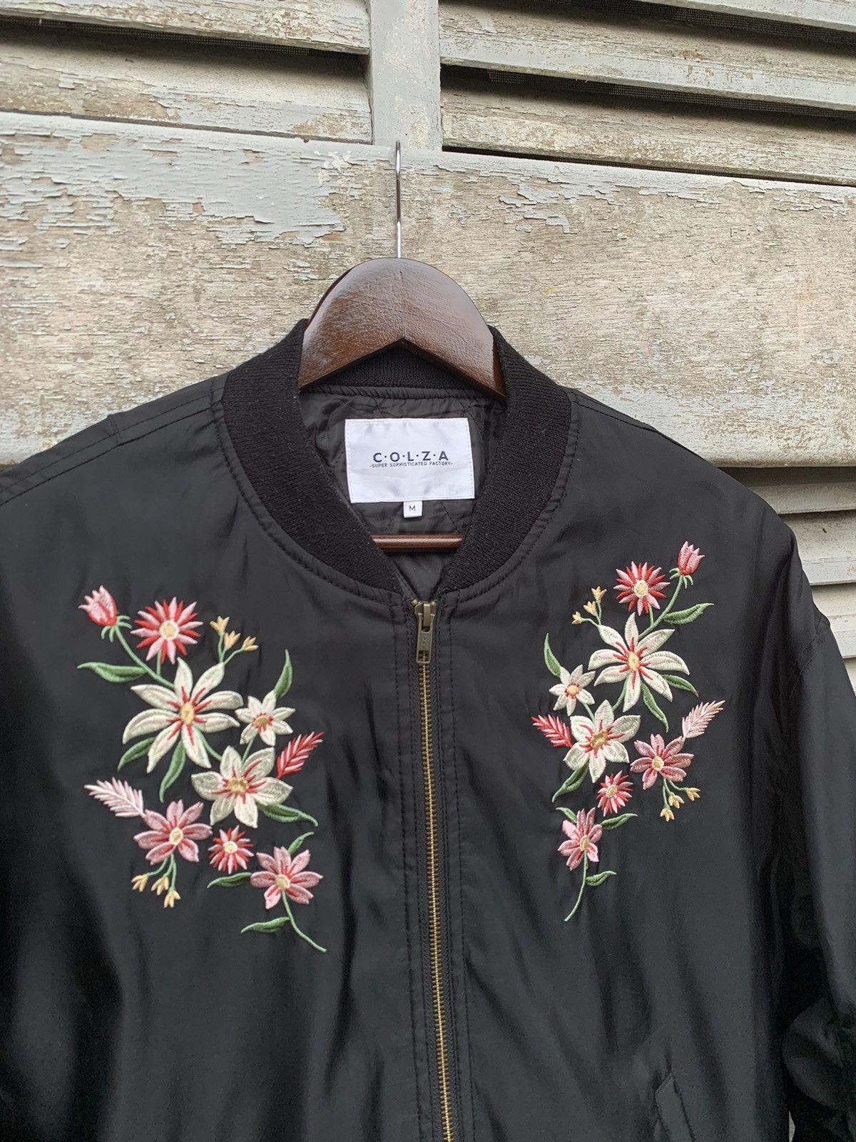 Japanese Brand Floral Embroidery Bomber Jacket By Colza for WOMAN Size US M / EU 48-50 / 2 - 3 Thumbnail
