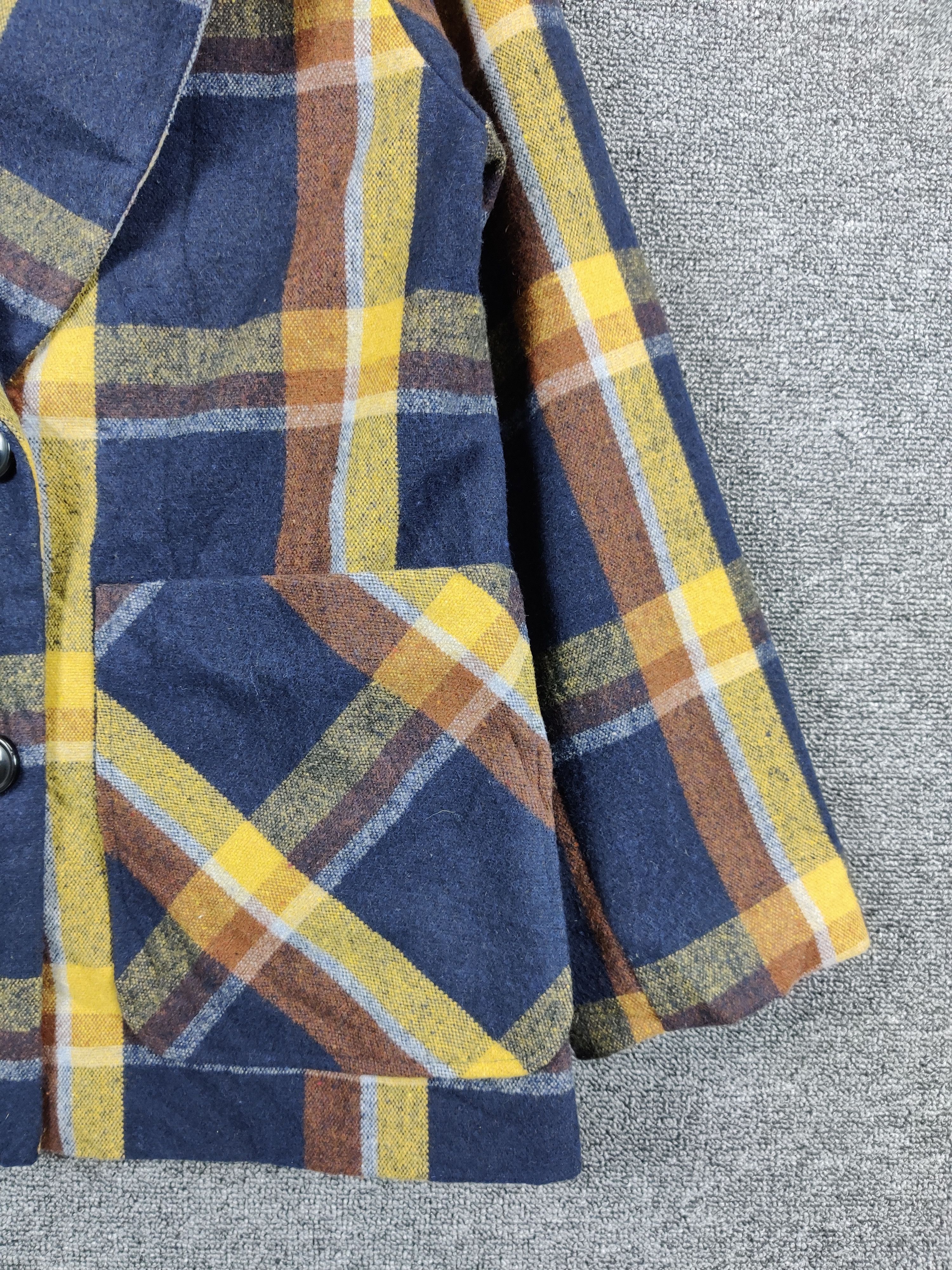 Japanese Brand Vintage As Know As Shadow Plaid Checkered Blazer Coat Size US M / EU 48-50 / 2 - 3 Thumbnail
