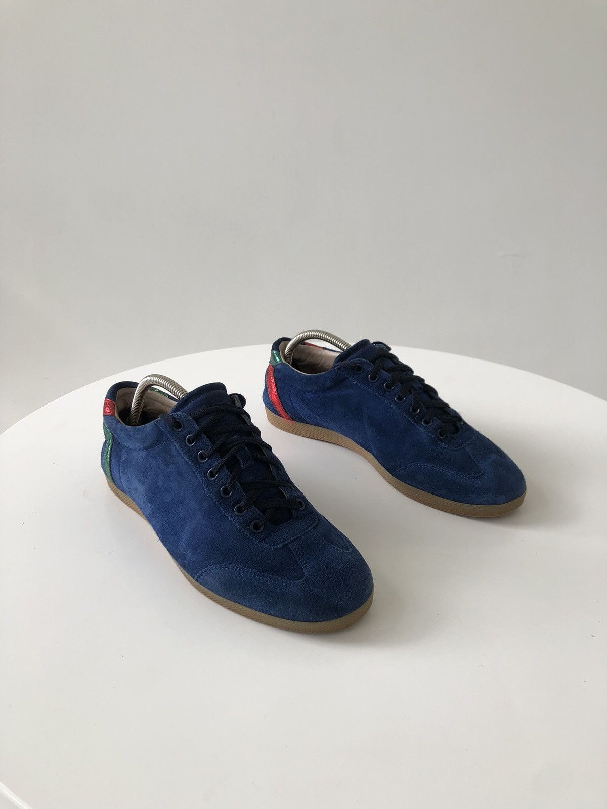 image of Gucci Shoes Men’S Sneakers in Dark Blue, Men's (Size 8)