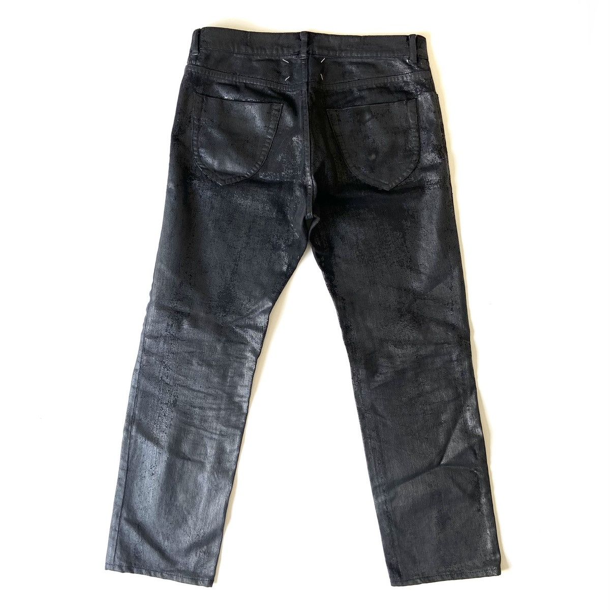 Pre-owned Maison Margiela Maison Martin Margiela Aw09 Cracked Paint Denim Jean Line 10 In Black