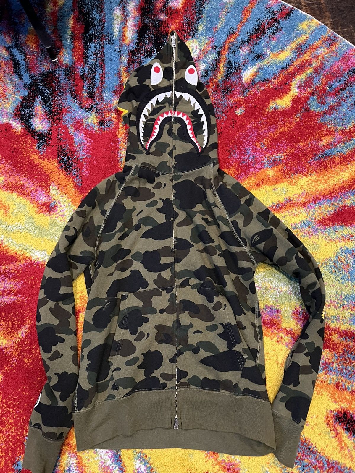Bape 1st Camo PONR Shark Full Zip Hoodie Size US M / EU 48-50 / 2 - 1 Thumbnail