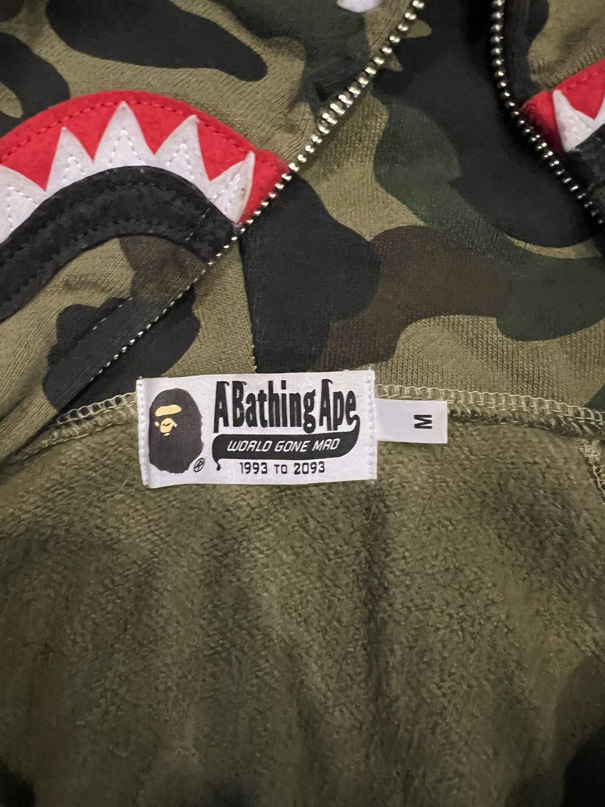 Bape 1st Camo PONR Shark Full Zip Hoodie Size US M / EU 48-50 / 2 - 8 Thumbnail