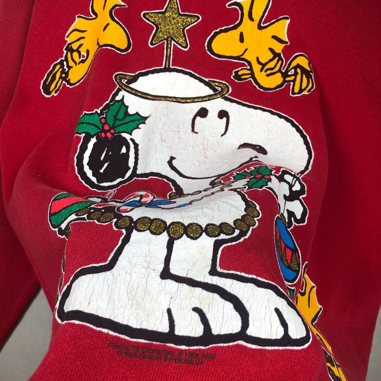 Cartoon Network × Peanuts × Vintage Vintage 80s Peanuts Snoopy Christmas Print Sweatshirt Size US M / EU 48-50 / 2 - 3 Thumbnail