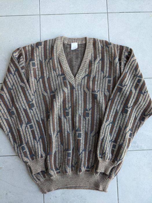 Vintage Knit Sweater made in France brown y2k vintage | Grailed