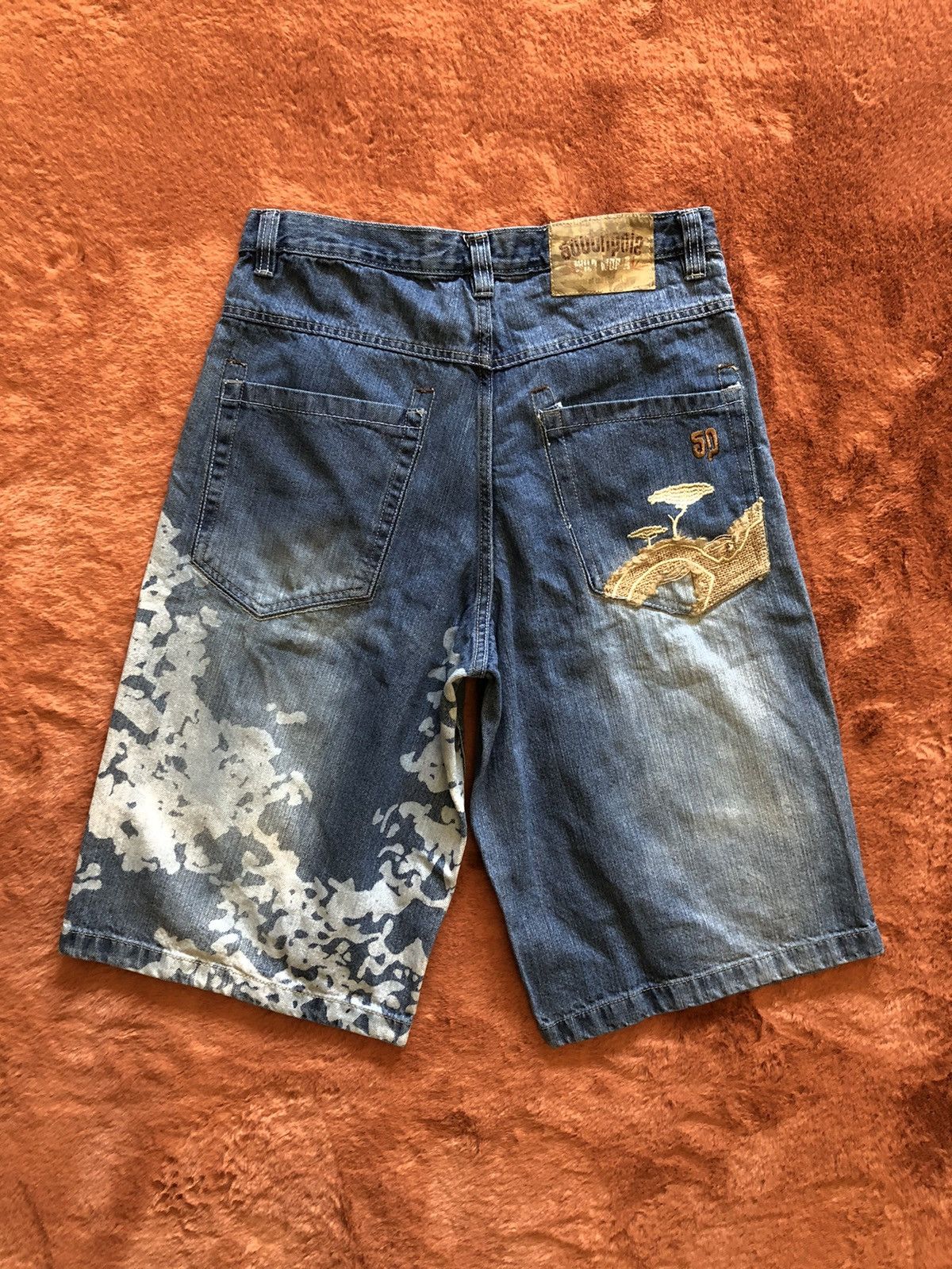 Vintage rare baggy y2k embroidered southpole jorts 31 | Grailed