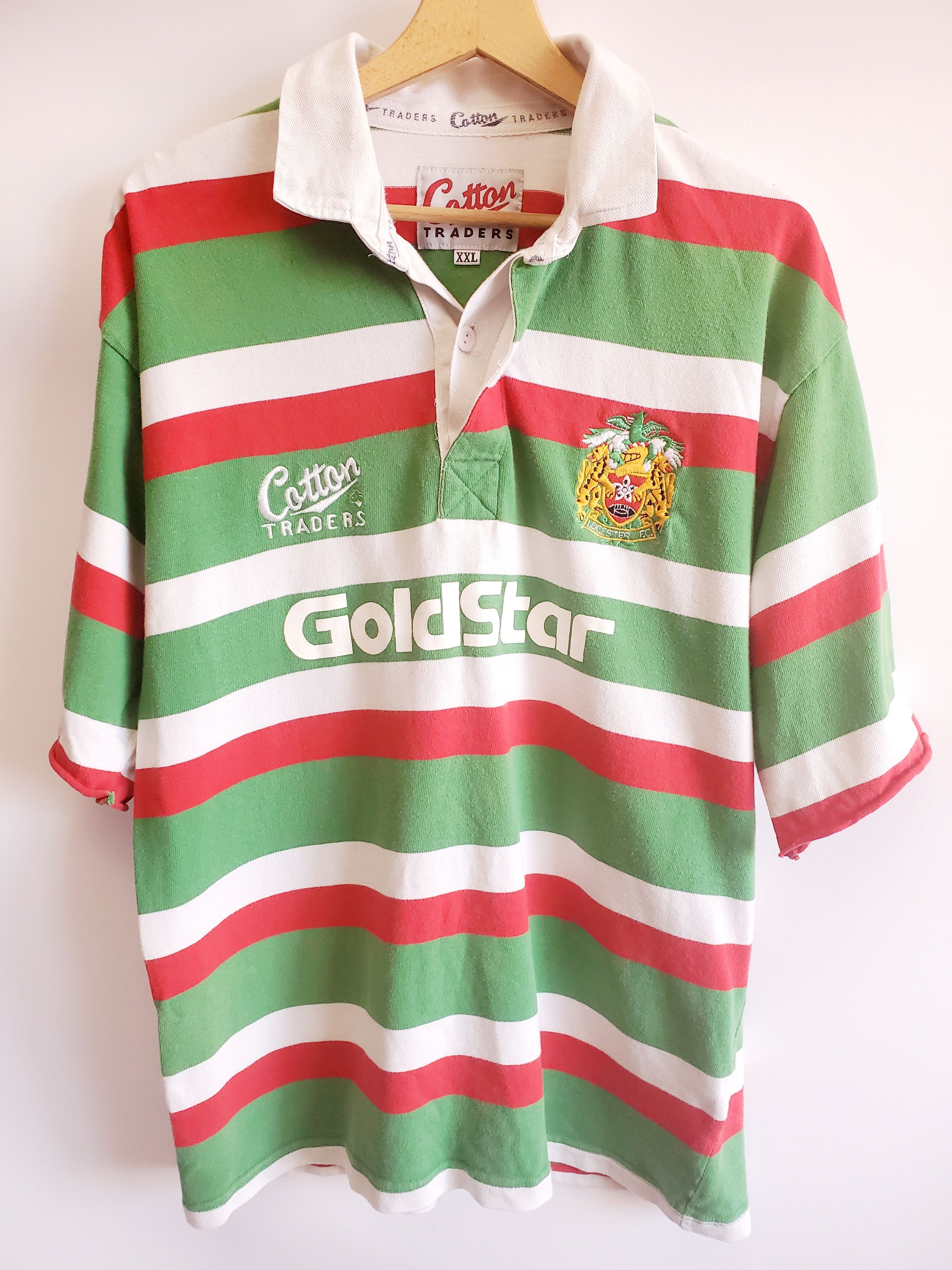 Vintage Rugby Union Leicester Tigers 1996-97 shirt Goldstar Traders Size US XXL / EU 58 / 5 - 1 Thumbnail