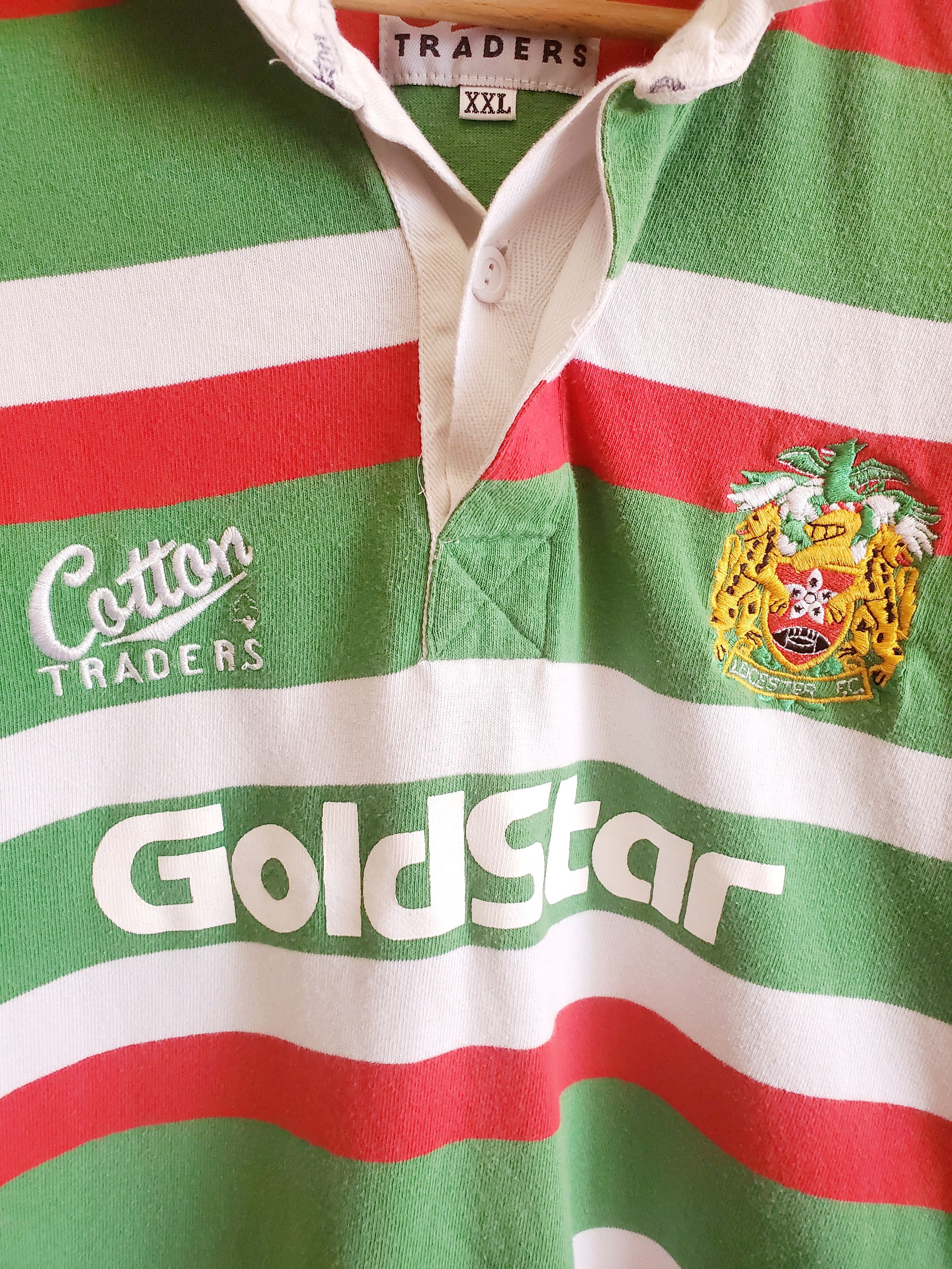 Vintage Rugby Union Leicester Tigers 1996-97 shirt Goldstar Traders Size US XXL / EU 58 / 5 - 2 Thumbnail