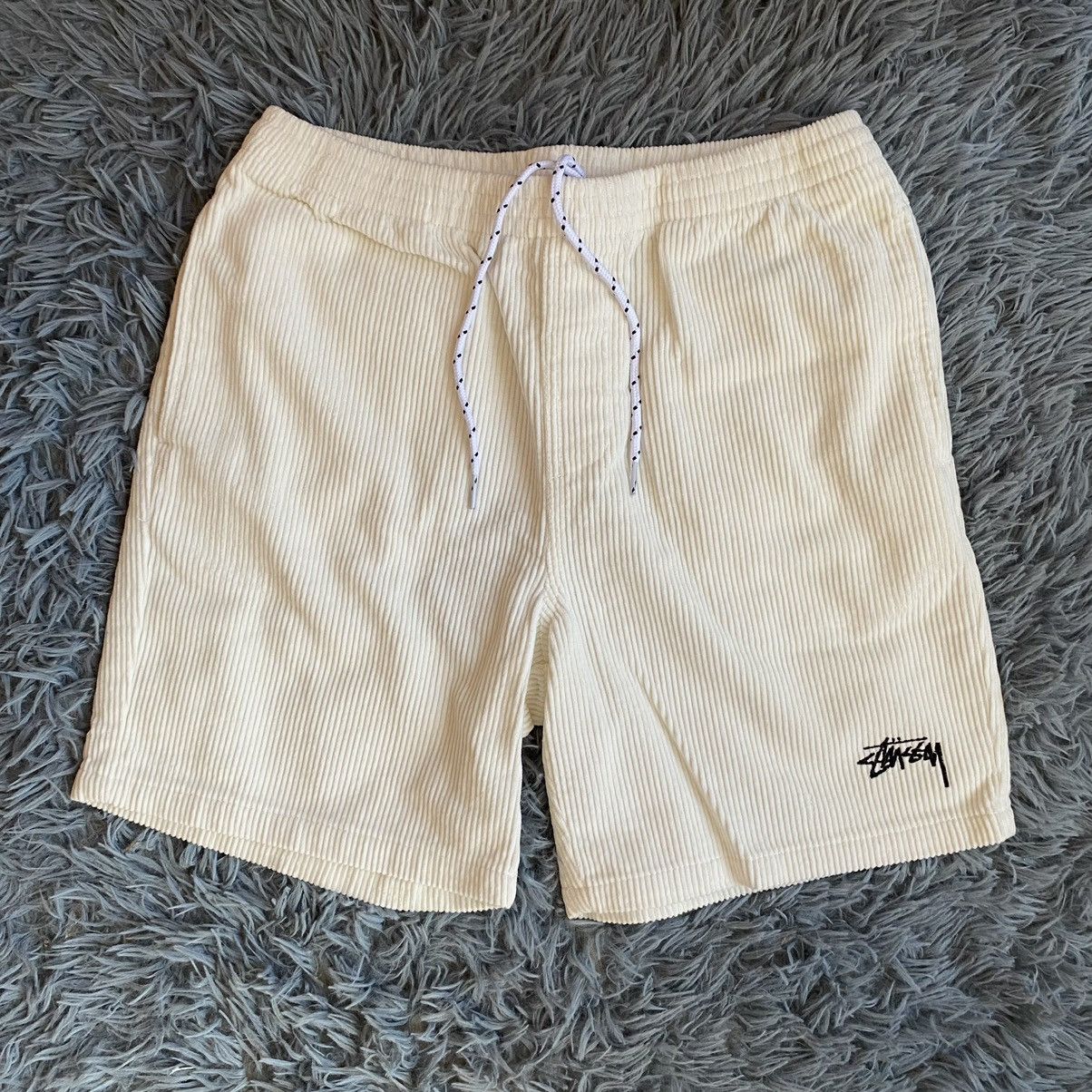 image of Stussy Corduroy Shorts in White, Men's (Size 30)