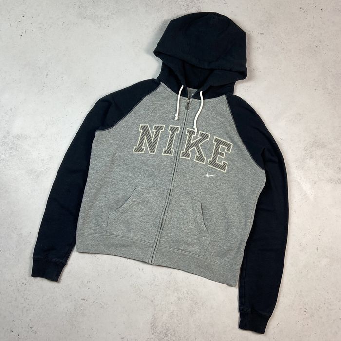 Nike 00s Vintage Nike Big Central Logo Womens Zip Hoodie Y2K | Grailed