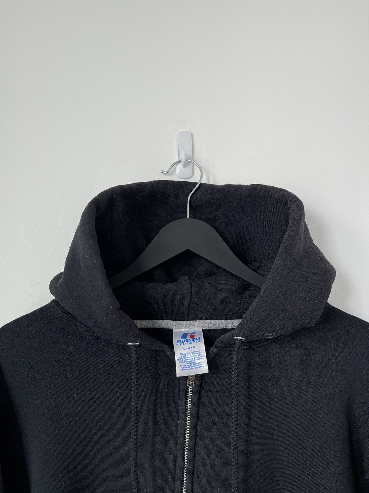 Russell Athletic BLACK RUSSELL ZIP UP HOODIE - 1990S Size US L / EU 52-54 / 3 - 4 Thumbnail
