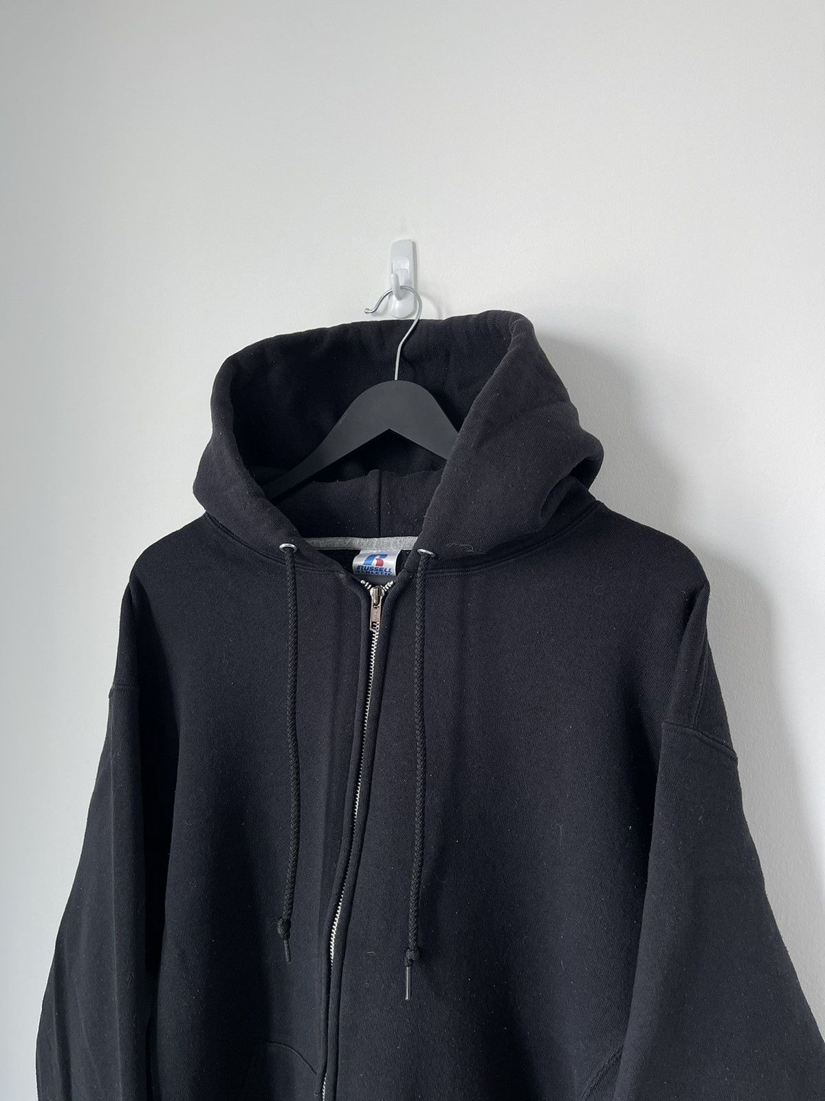 Russell Athletic BLACK RUSSELL ZIP UP HOODIE - 1990S Size US L / EU 52-54 / 3 - 2 Thumbnail