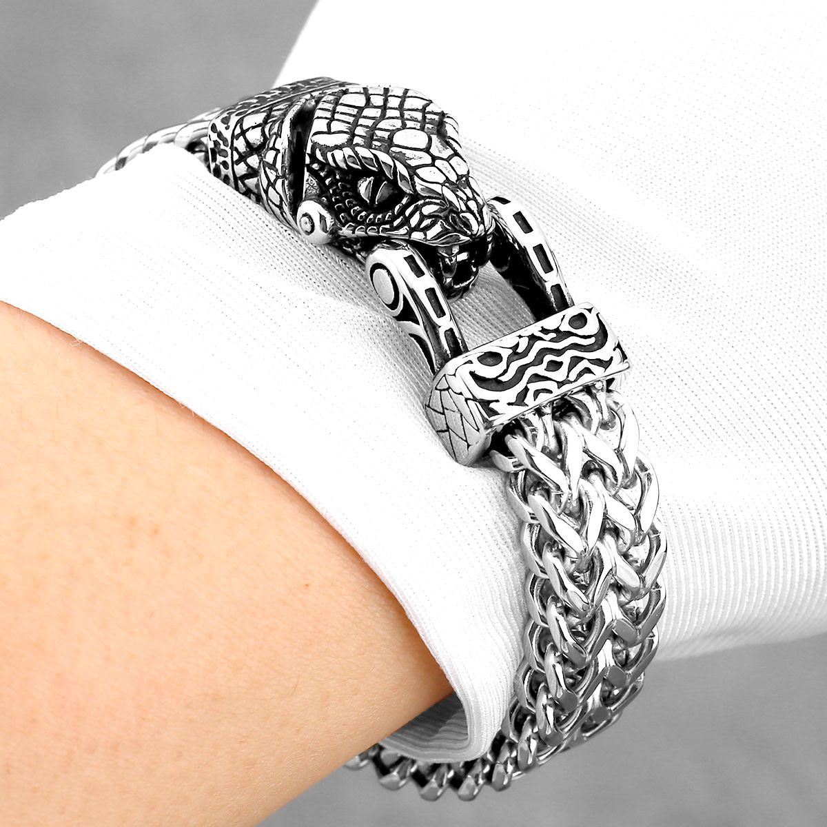 ALL BLUES fat snake bracelet オールブルース　S All Blues Fat Snake Bracelet - Silver | Garmentory