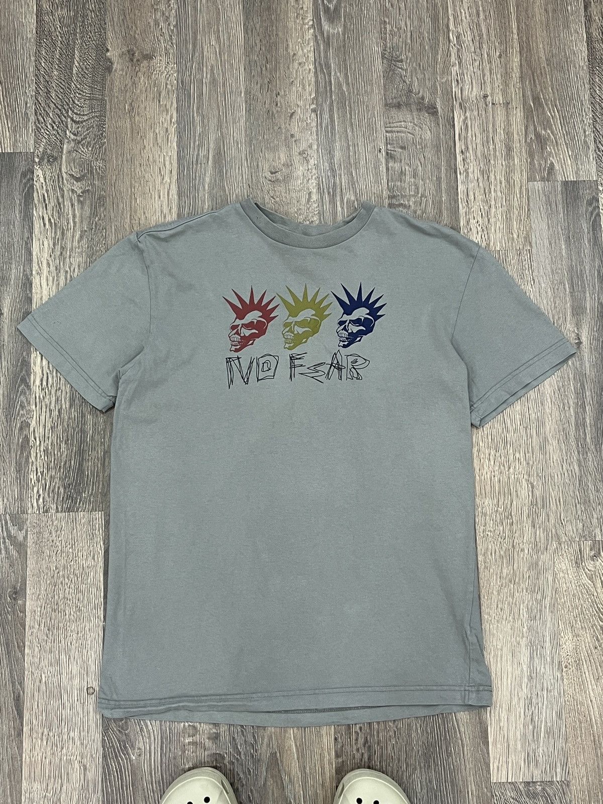 Vintage Man’s No Fear T-Shirt Big Skull Logo
