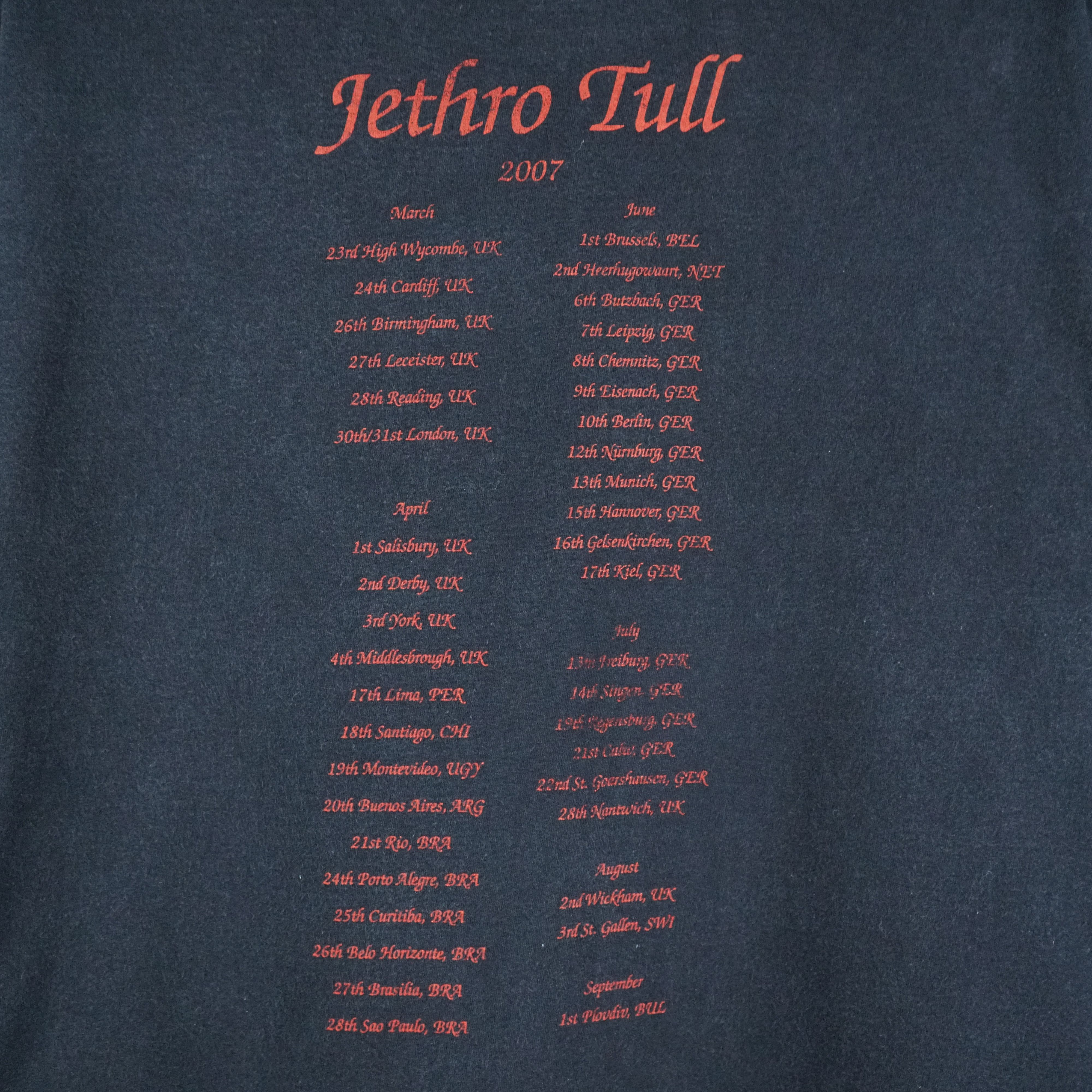 Band Tees × Vintage 2007 Jethro Tull tour t shirt Size US XL / EU 56 / 4 - 7 Thumbnail