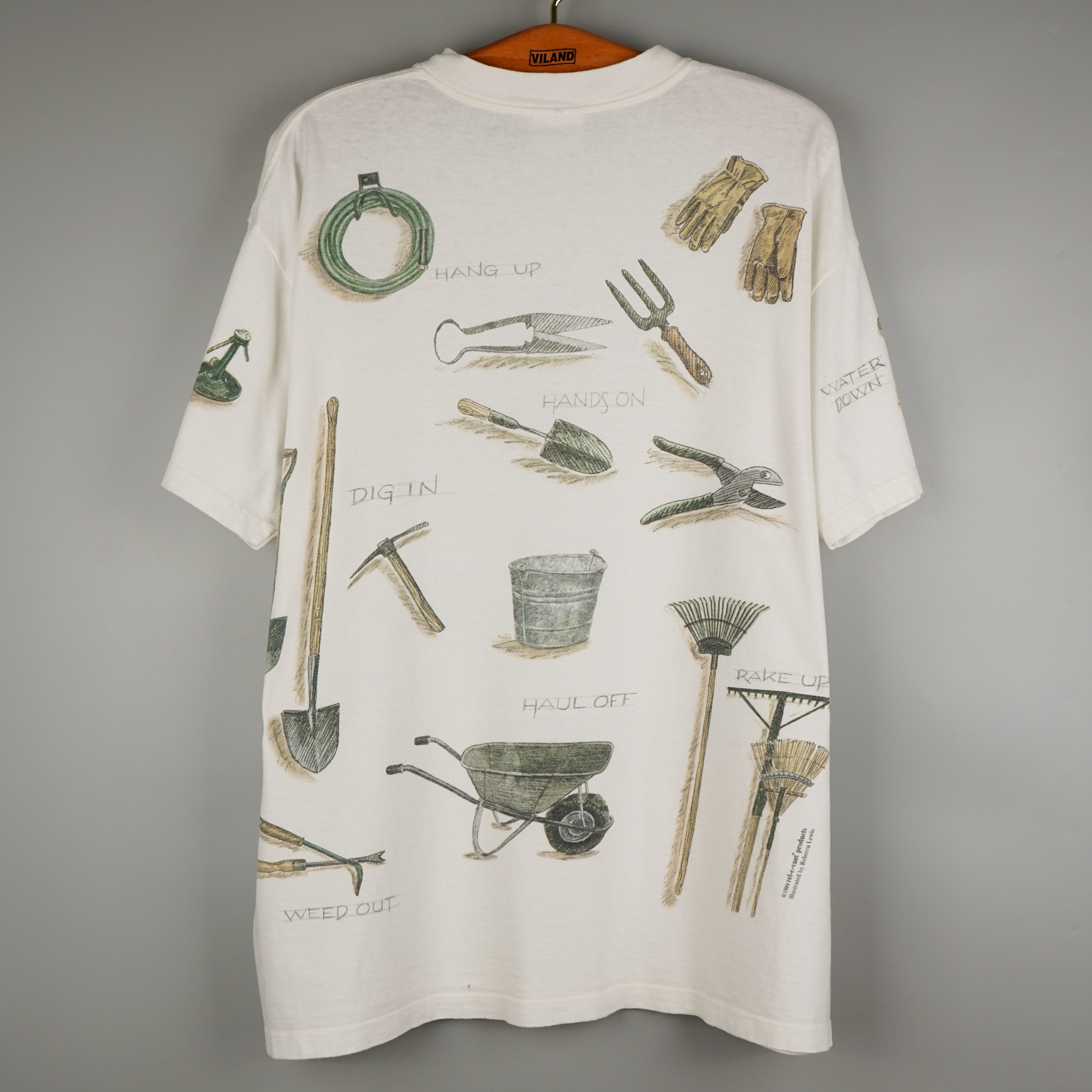 Arts & Science × Vintage Vintage rel-e-vant Garden Illustration t shirt 1999 Size US XXL / EU 58 / 5 - 6 Thumbnail