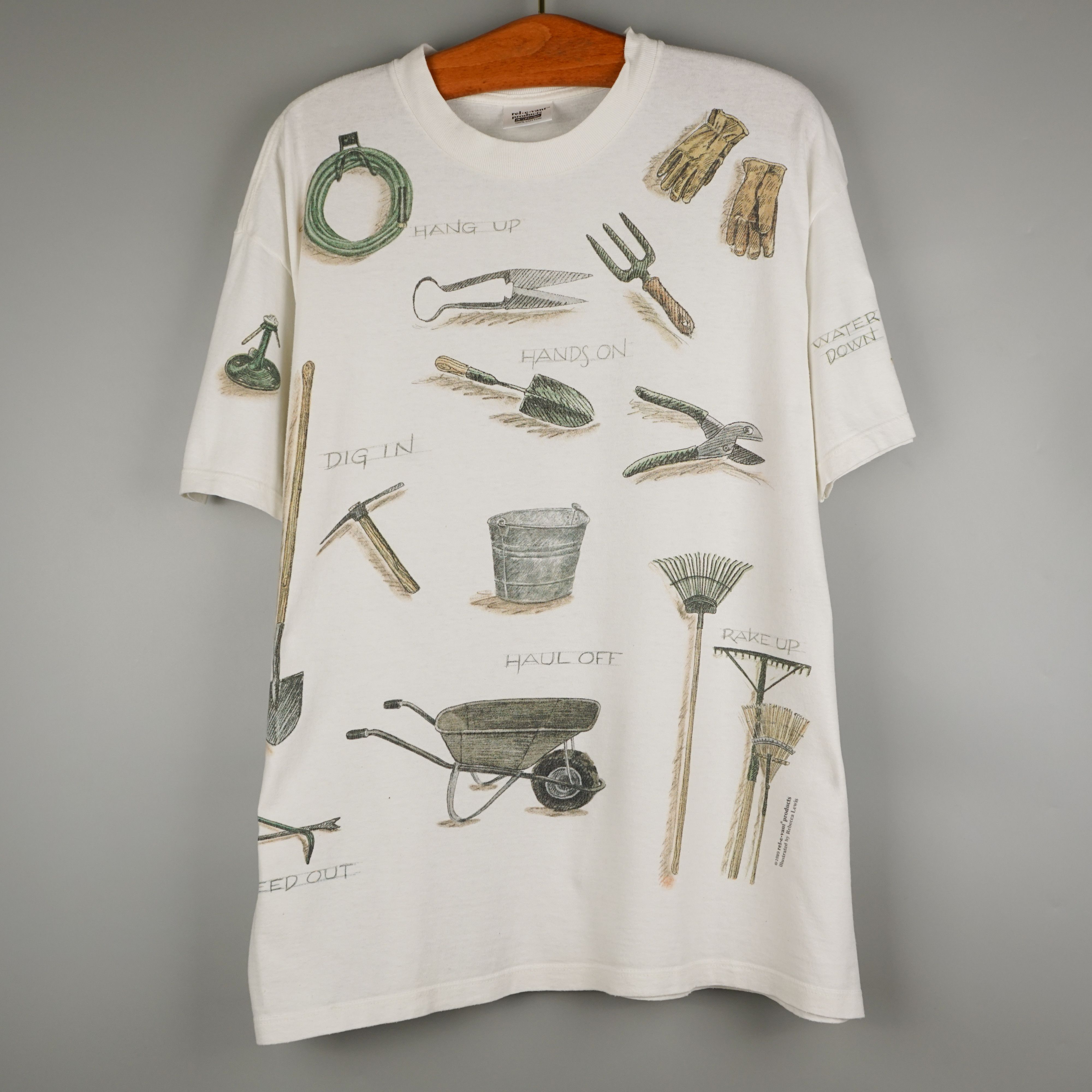 Arts & Science × Vintage Vintage rel-e-vant Garden Illustration t shirt 1999 Size US XXL / EU 58 / 5 - 1 Thumbnail