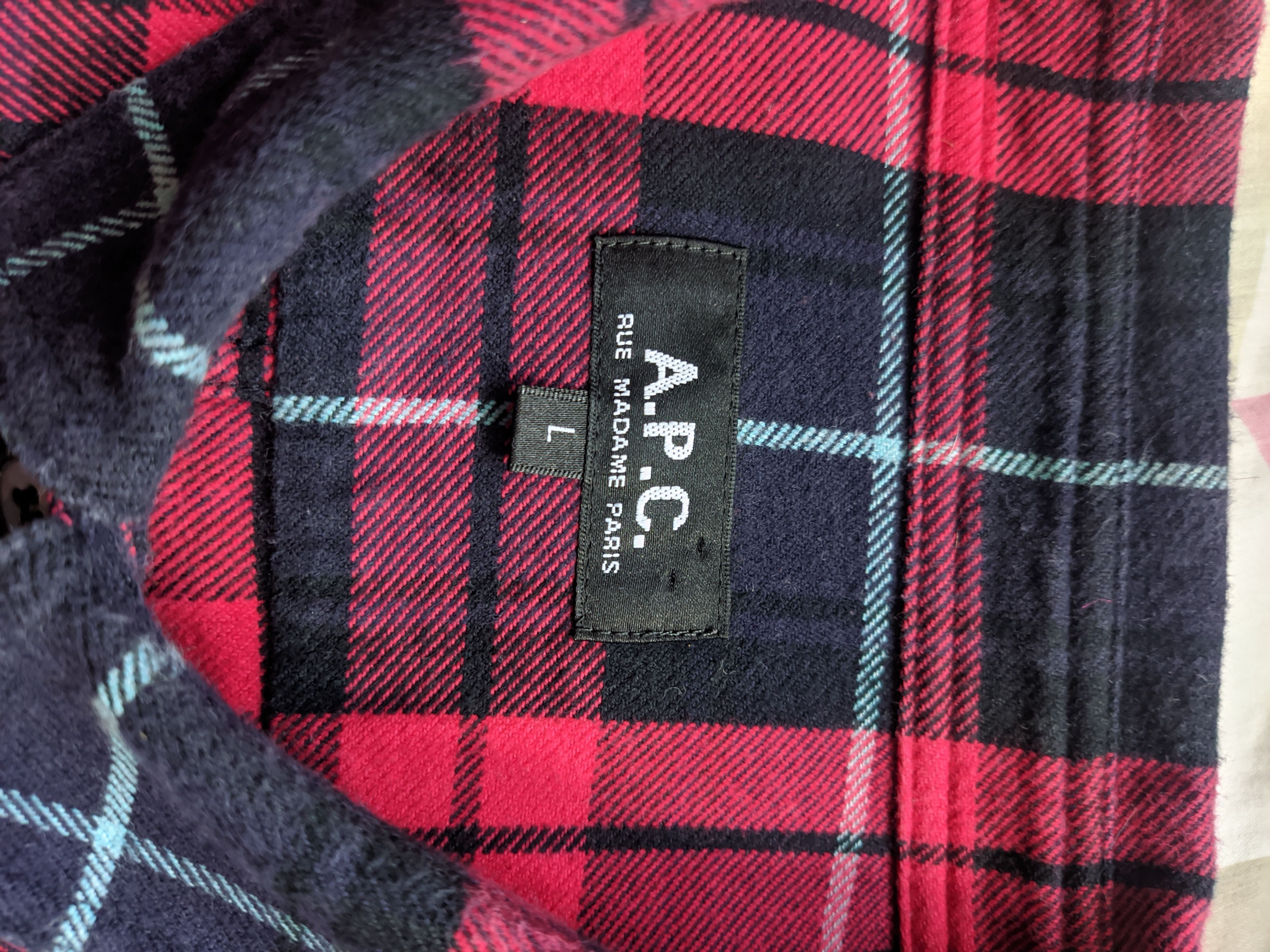 A.P.C. A.P.C Plaid Flannel Size US L / EU 52-54 / 3 - 7 Thumbnail
