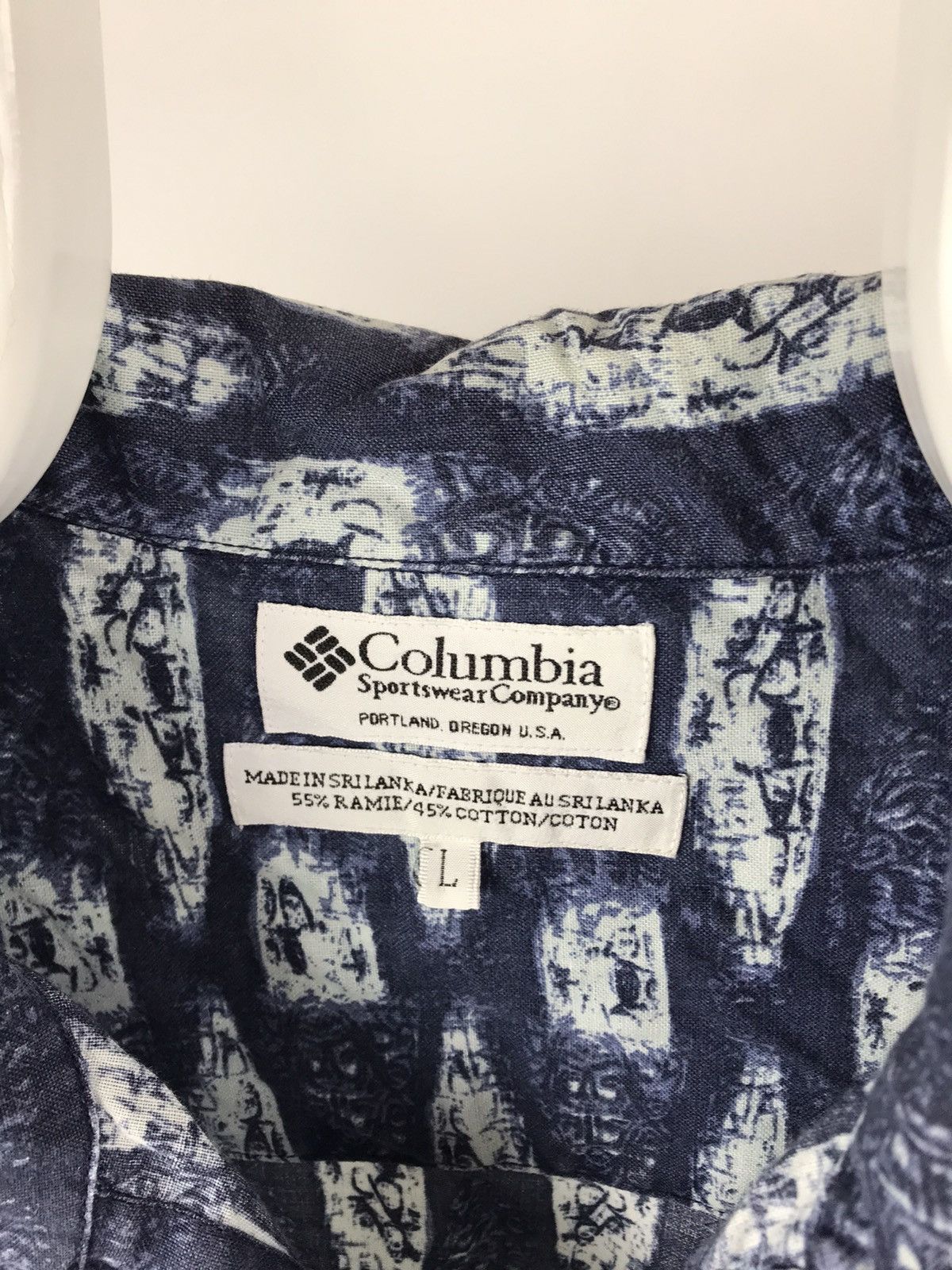 Columbia Vintage Columbia Short Sleeve Shirt Ramie Cotton Aztec Print Size US L / EU 52-54 / 3 - 3 Thumbnail