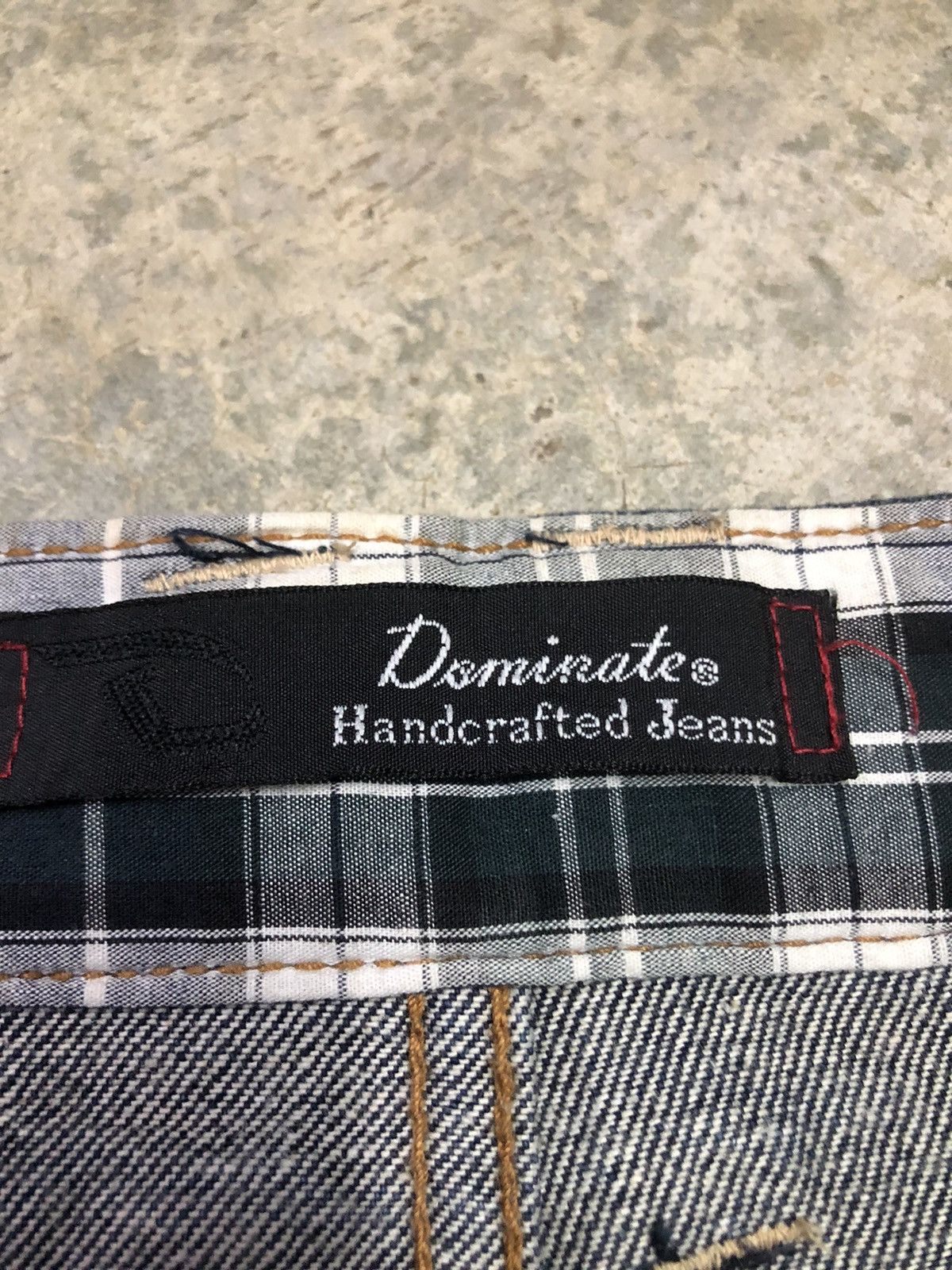 Japanese Brand Dominated Handcrafted Jean double waist zipper denim rare Size US 33 - 10 Thumbnail