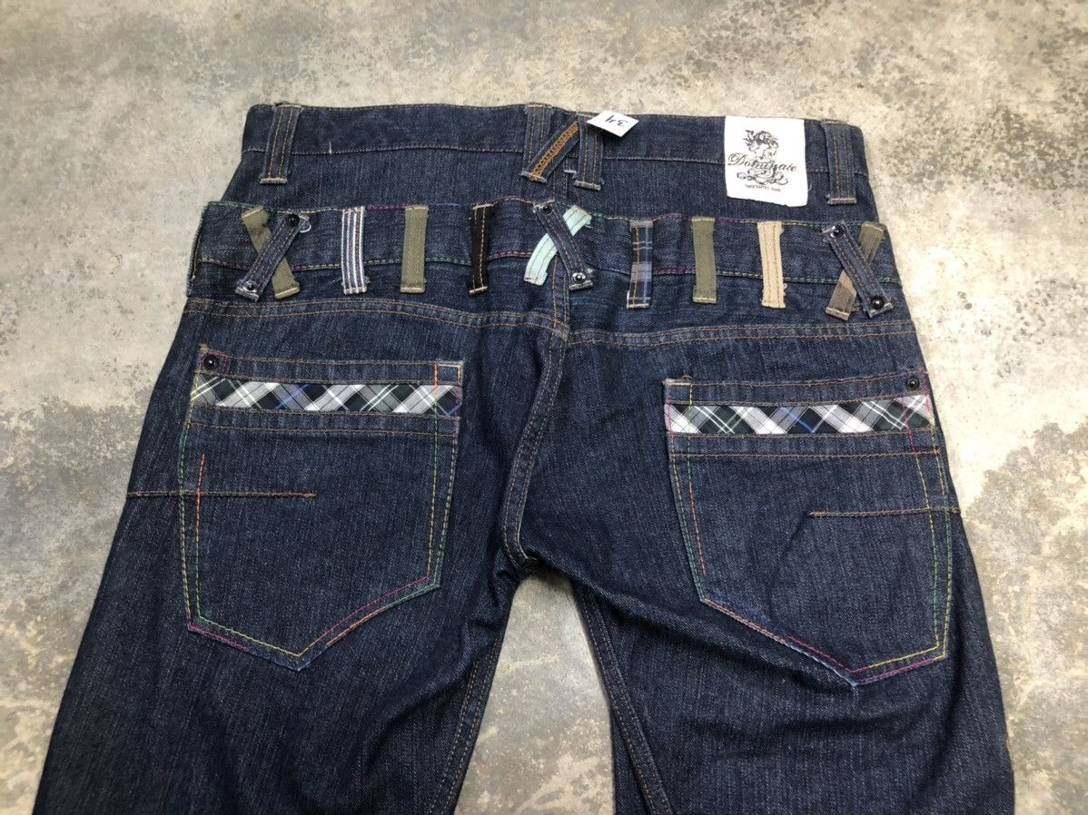 Japanese Brand Dominated Handcrafted Jean double waist zipper denim rare Size US 33 - 13 Thumbnail