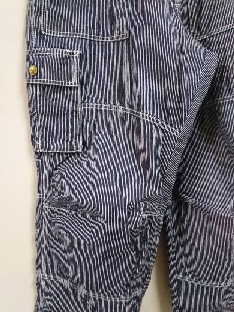 Sugar Cane Vintage Japan Cargo Carpenter Pant Hickory Stripe Dogman Size US 33 - 11 Thumbnail