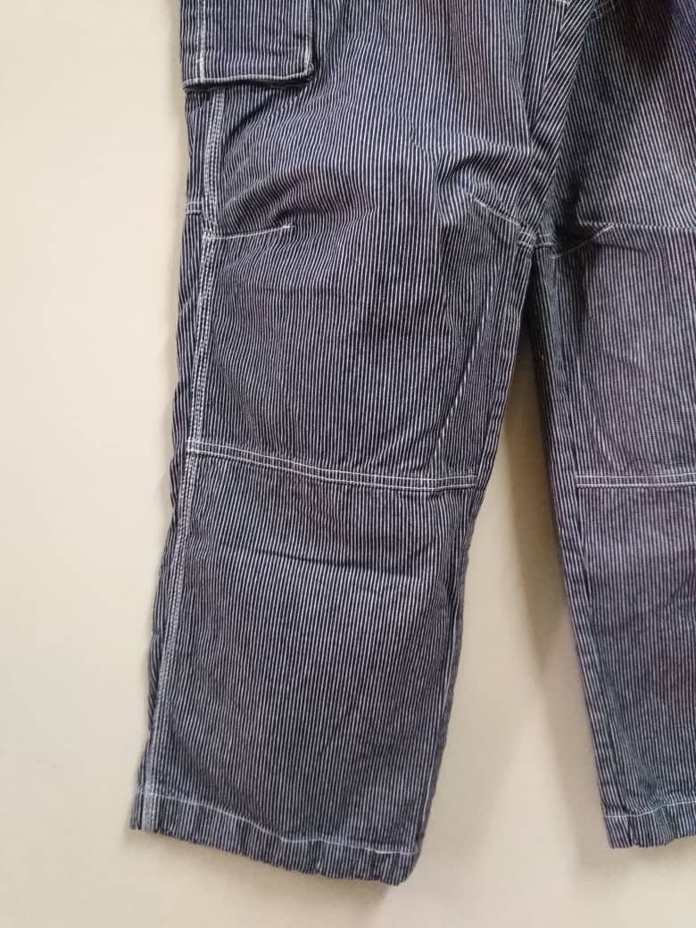 Sugar Cane Vintage Japan Cargo Carpenter Pant Hickory Stripe Dogman Size US 33 - 12 Thumbnail