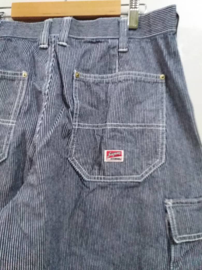 Sugar Cane Vintage Japan Cargo Carpenter Pant Hickory Stripe Dogman Size US 33 - 13 Thumbnail