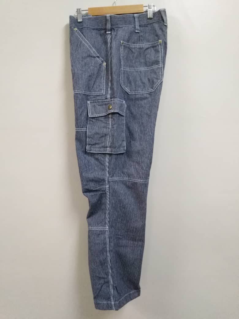 Sugar Cane Vintage Japan Cargo Carpenter Pant Hickory Stripe Dogman Size US 33 - 4 Thumbnail