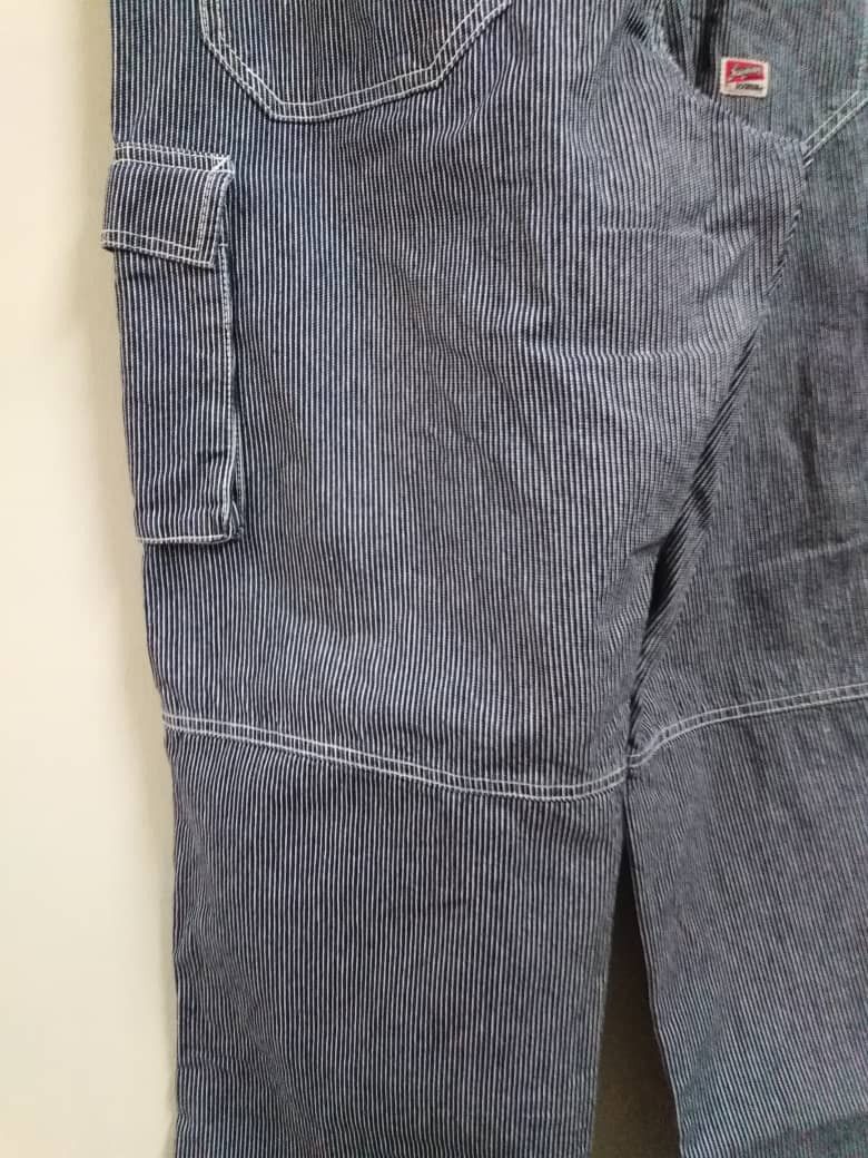 Sugar Cane Vintage Japan Cargo Carpenter Pant Hickory Stripe Dogman Size US 33 - 18 Thumbnail