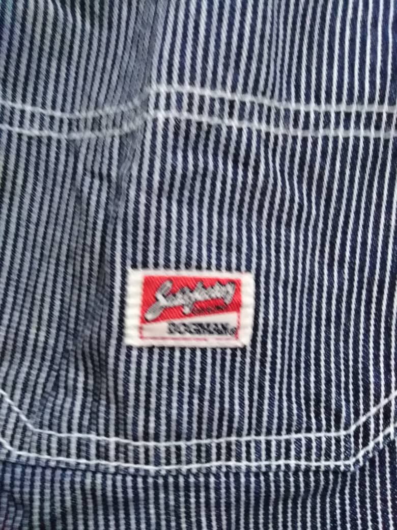 Sugar Cane Vintage Japan Cargo Carpenter Pant Hickory Stripe Dogman Size US 33 - 15 Thumbnail
