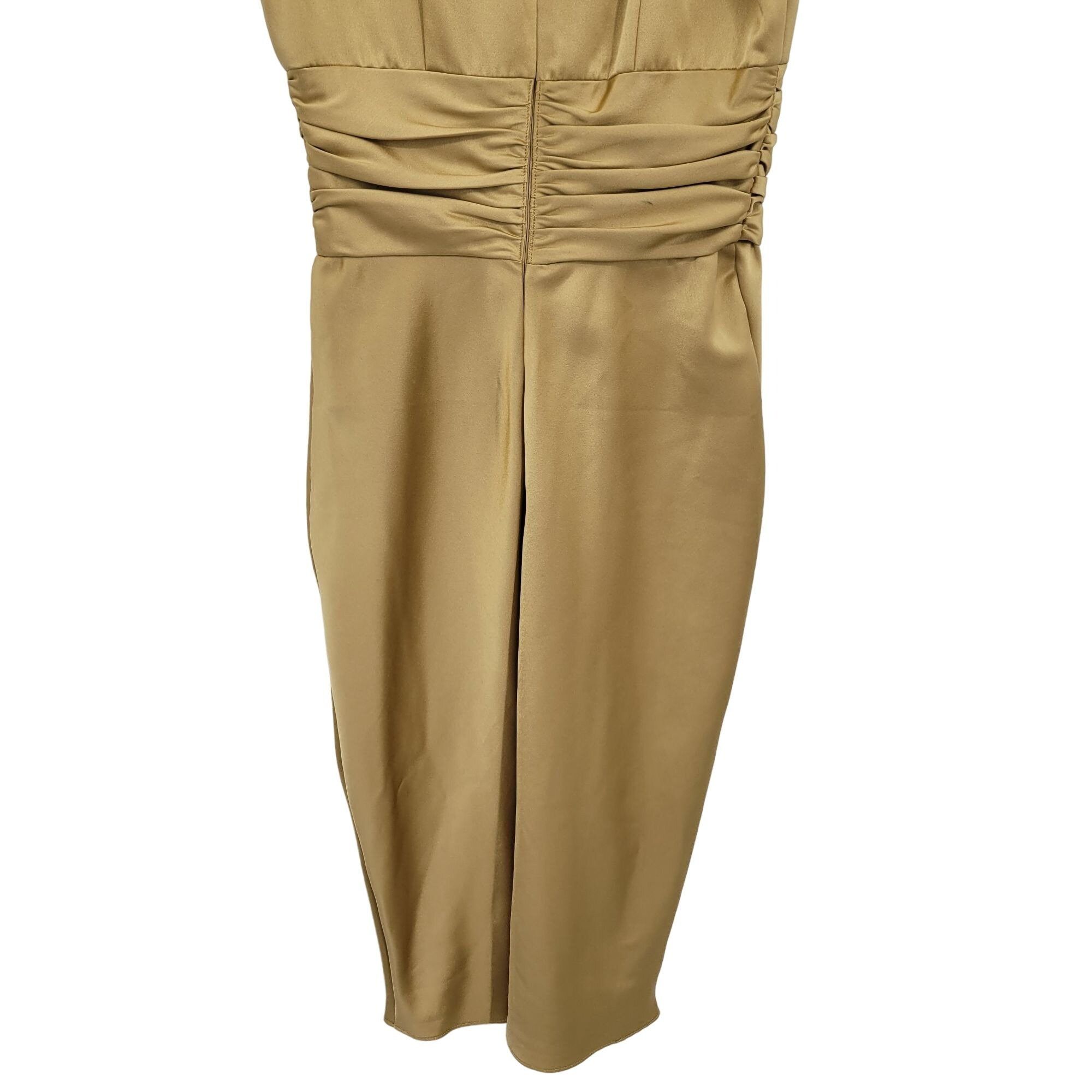 90s Donna Morgan Cocktail Dress 4 Gold Satin Aline Beaded -  bombsquadbeer.co.uk