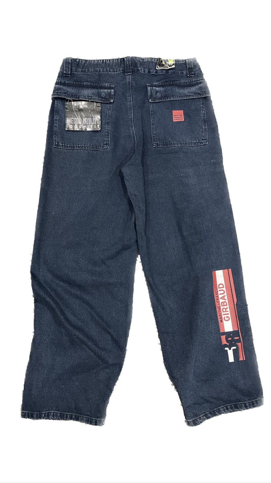 image of Ecko Unltd x Jnco Y2K Marithe Francoi Gibraud Baggy Jeans in Blue, Men's (Size 36)